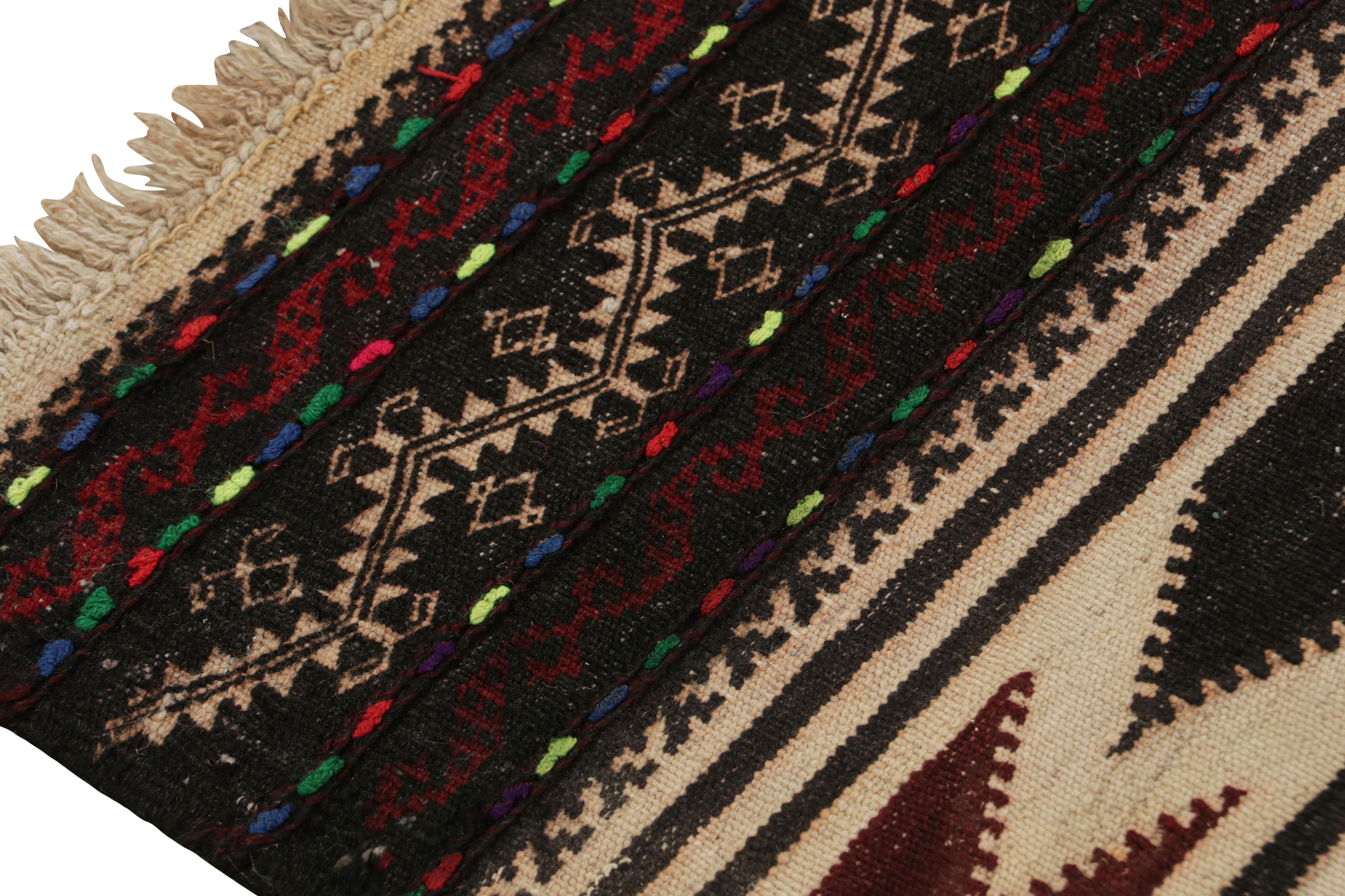 Vintage Afghan Kilim Rug with Polychromatic Stripes, from Rug & Kilim In Good Condition For Sale In Long Island City, NY
