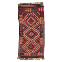 Vintage Afghan Kilim Rug with Tribal Style