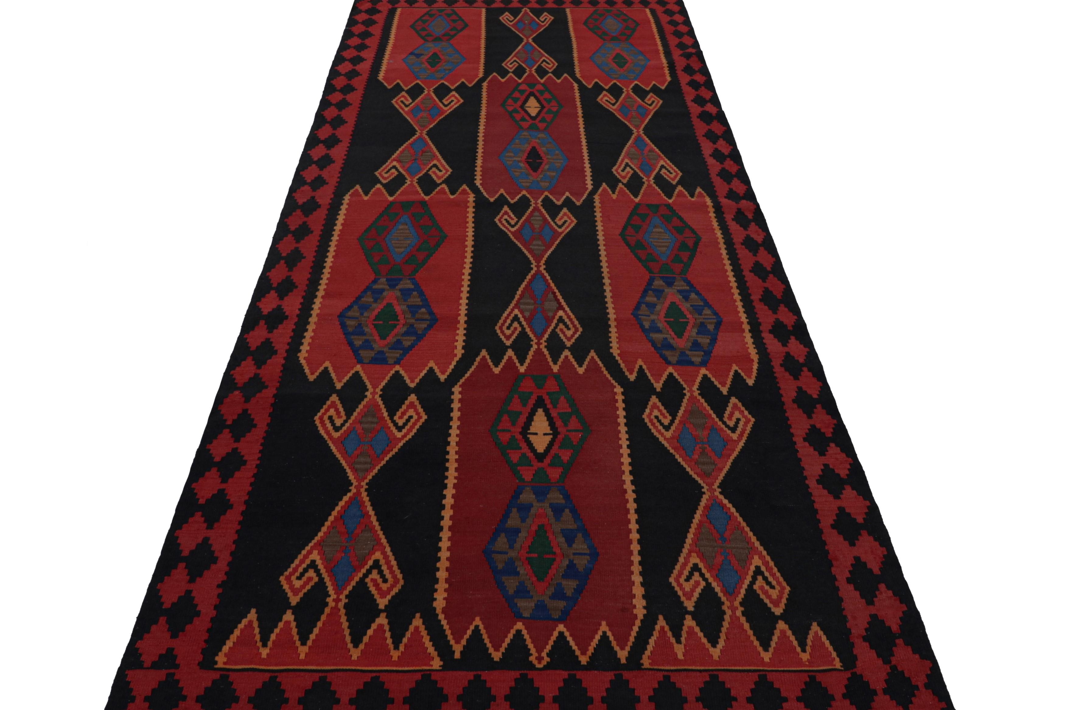 Tribal Vintage Afghan Kilim Runner Rug, with Geometric Patterns, from Rug & Kilim For Sale