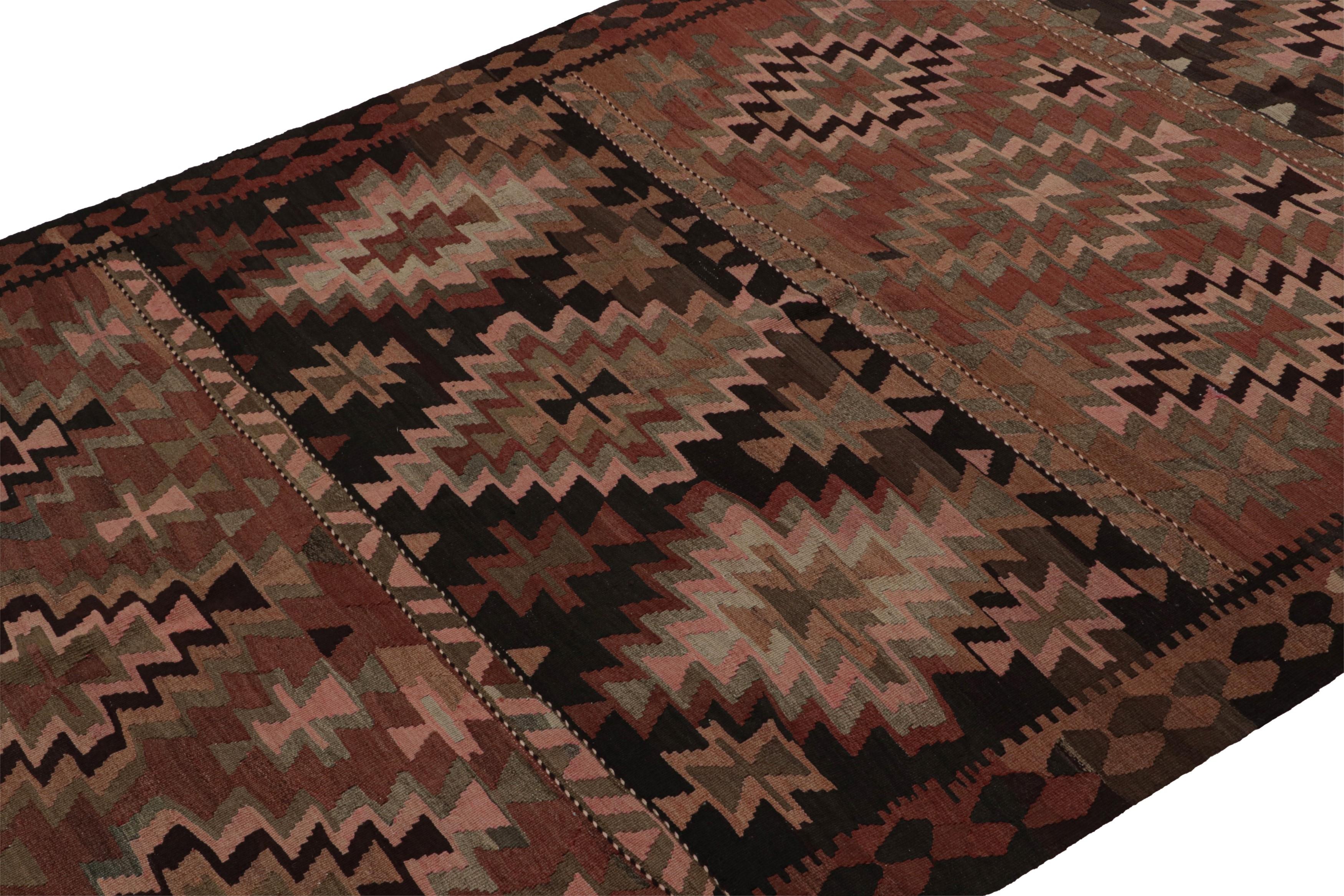 Hand-Woven Vintage Afghan Kilim Runner Rug, with Geometric Patterns, from Rug & Kilim