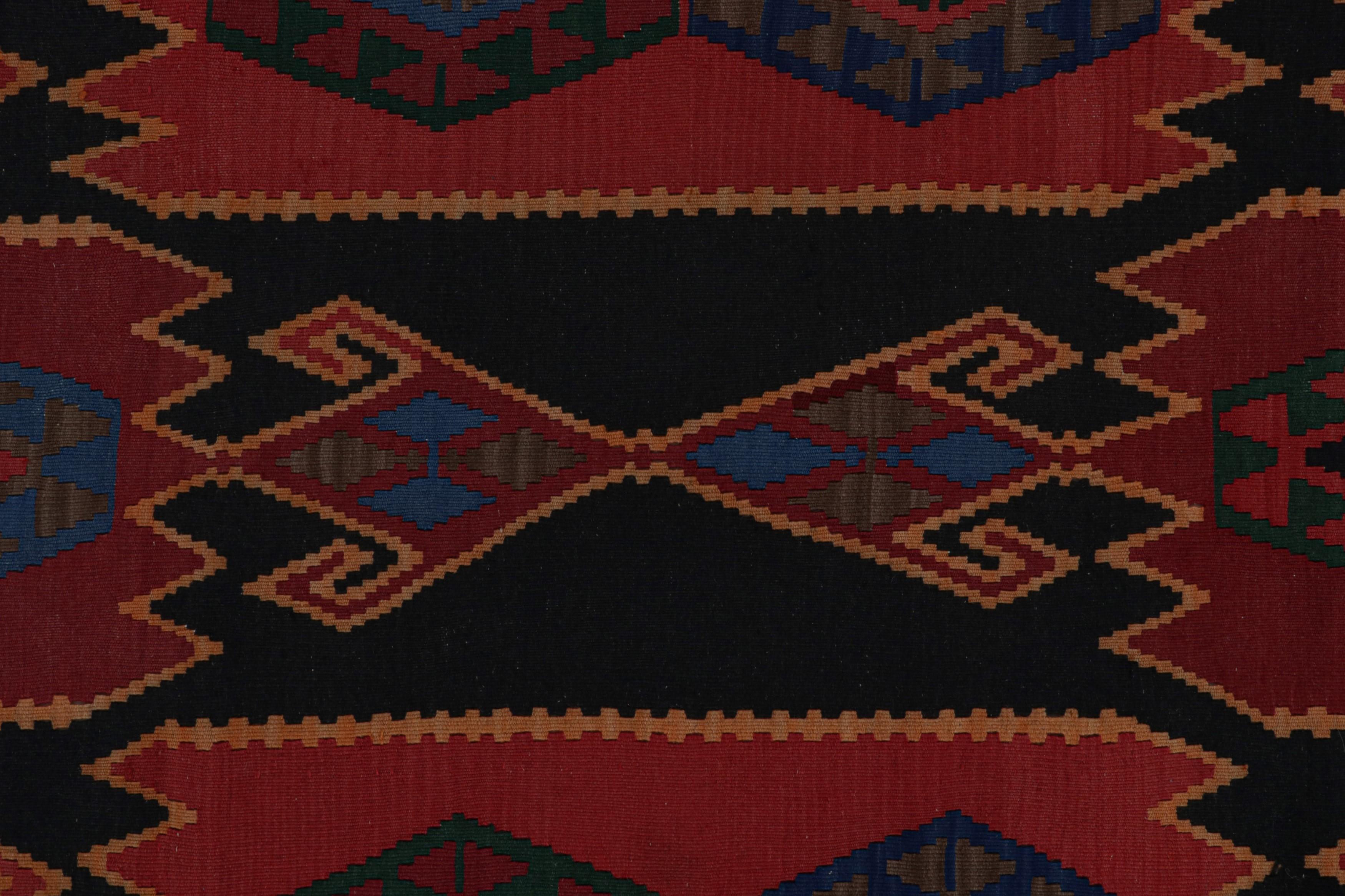 Mid-20th Century Vintage Afghan Kilim Runner Rug, with Geometric Patterns, from Rug & Kilim For Sale