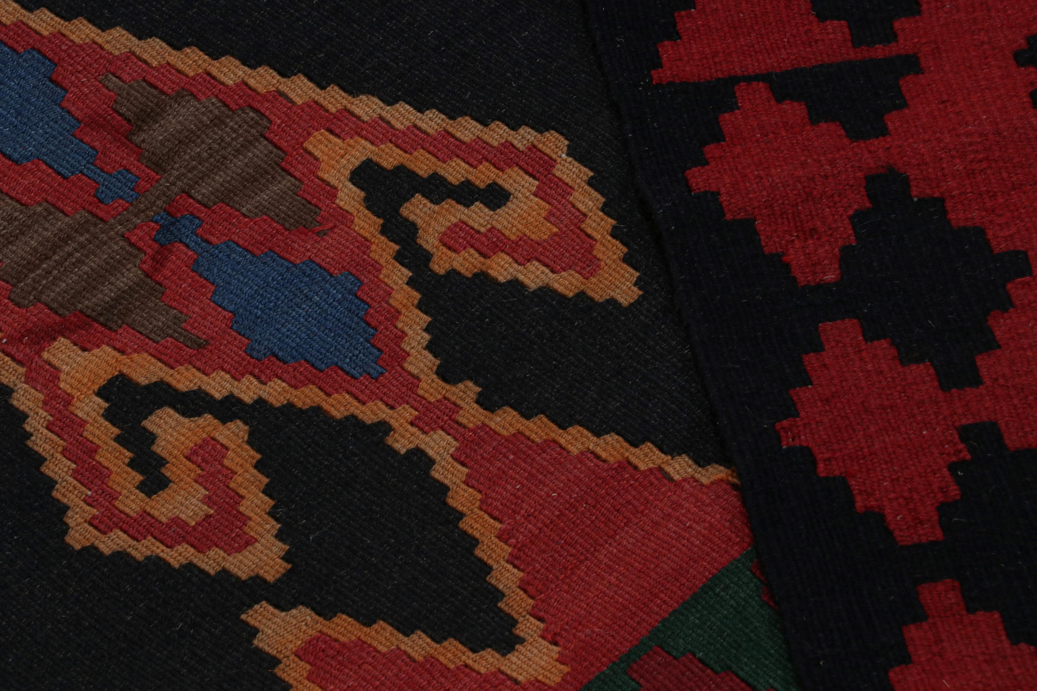 Wool Vintage Afghan Kilim Runner Rug, with Geometric Patterns, from Rug & Kilim For Sale