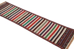 Vintage Afghan Kilim Runner Rug with Polychromatic Stripes, from Rug & Kilim