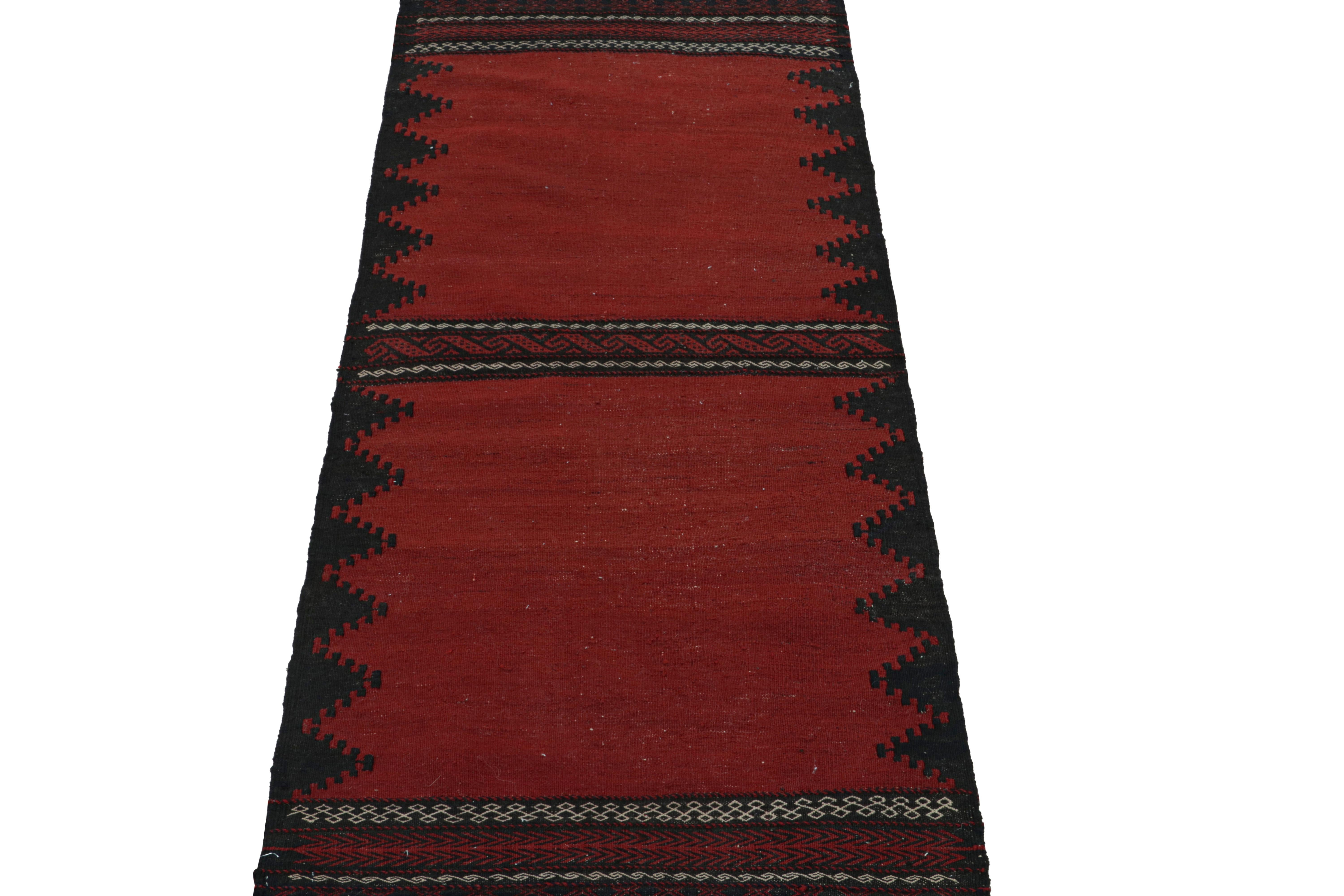 Hand-Knotted Vintage Afghan Kilim Scatter Rug with Geometric Patterns, from Rug & Kilim For Sale
