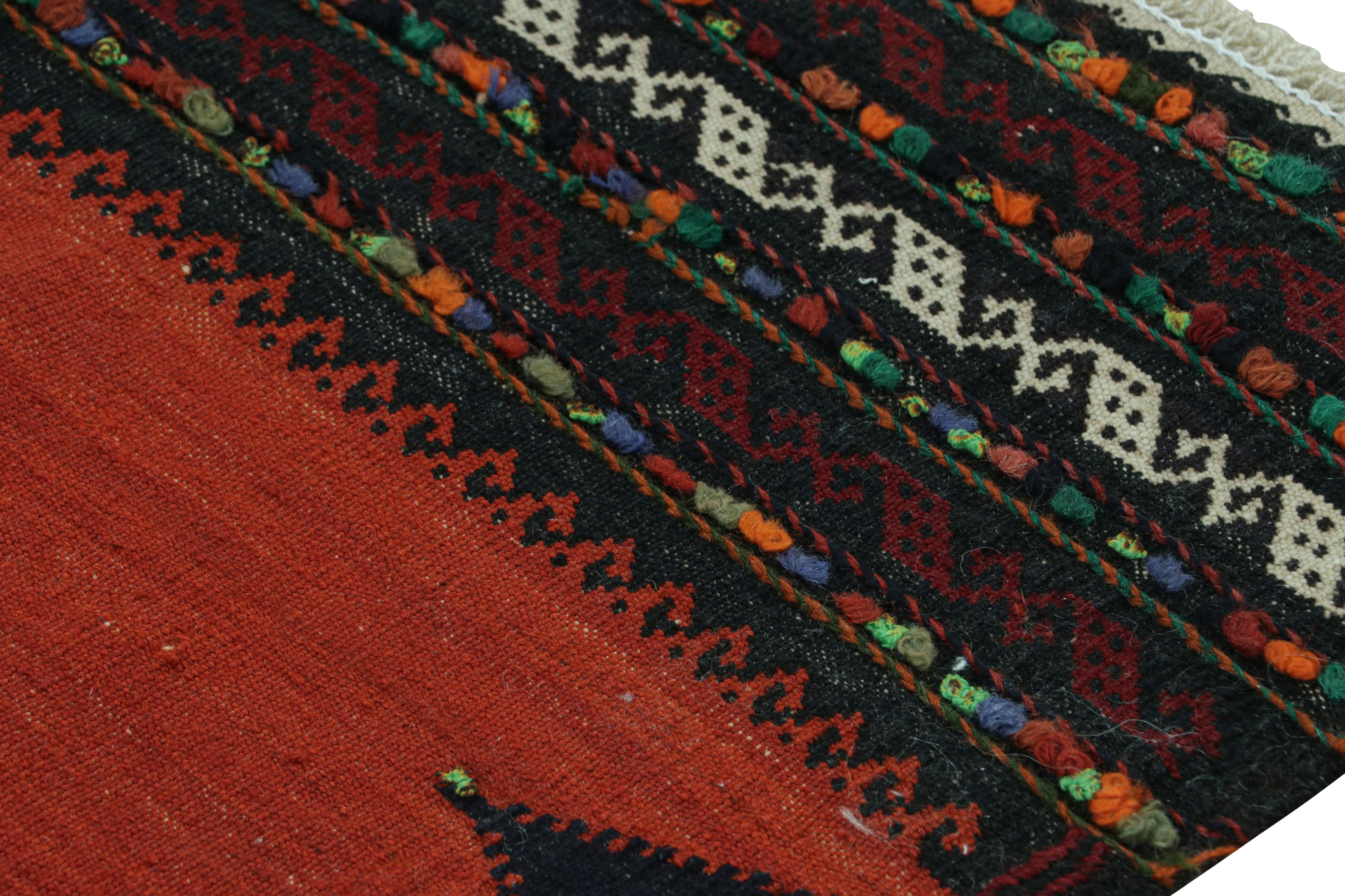 Wool Vintage Afghan Kilim Scatter Rug, with Geometric Patterns from Rug & Kilim For Sale