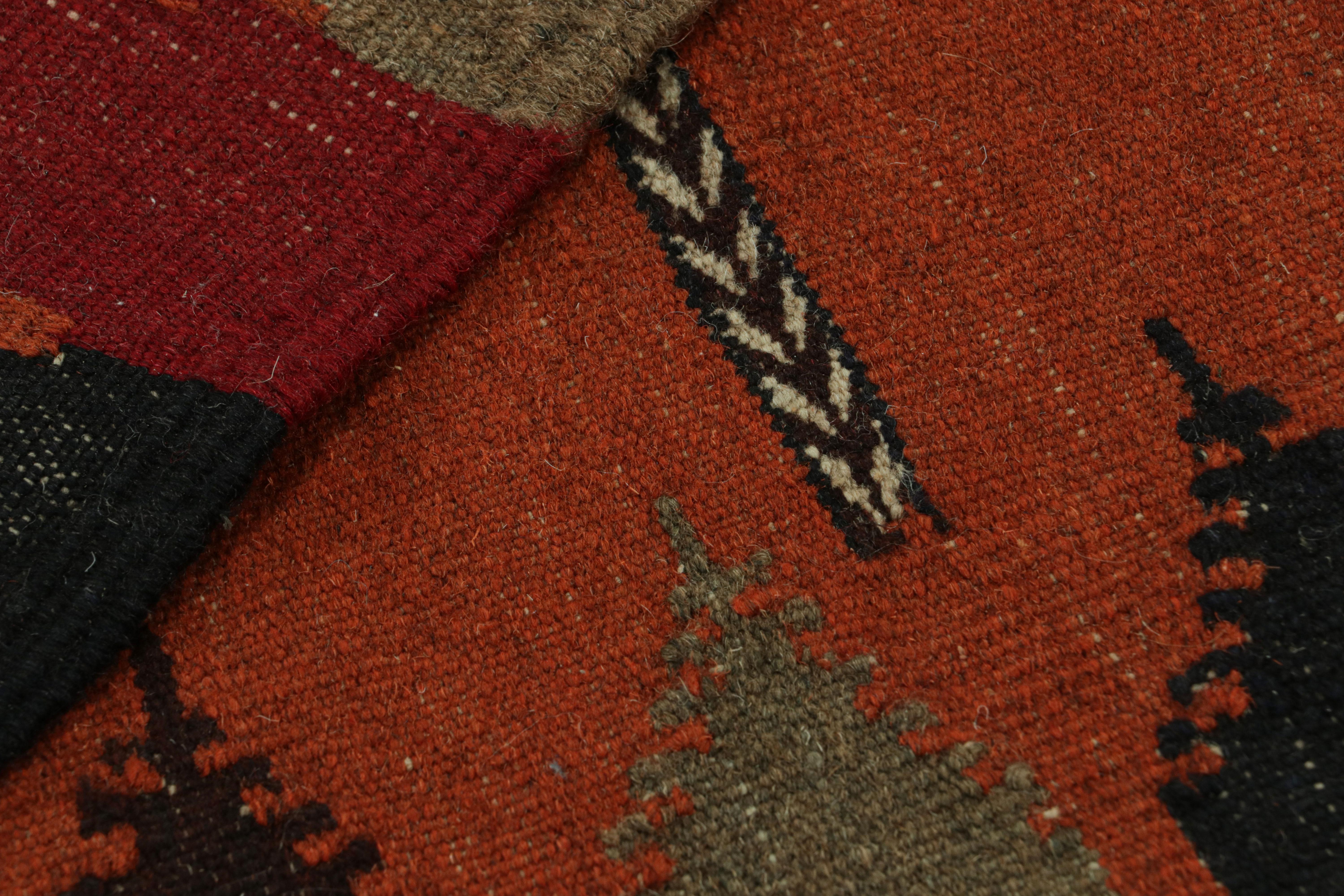 Vintage Afghan Kilim Scatter Rug with Geometric Patterns, from Rug & Kilim For Sale 1