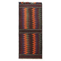 Afghanischer Kilim mit mehrfarbigen Chevron-Mustern, von Rug & Kilim