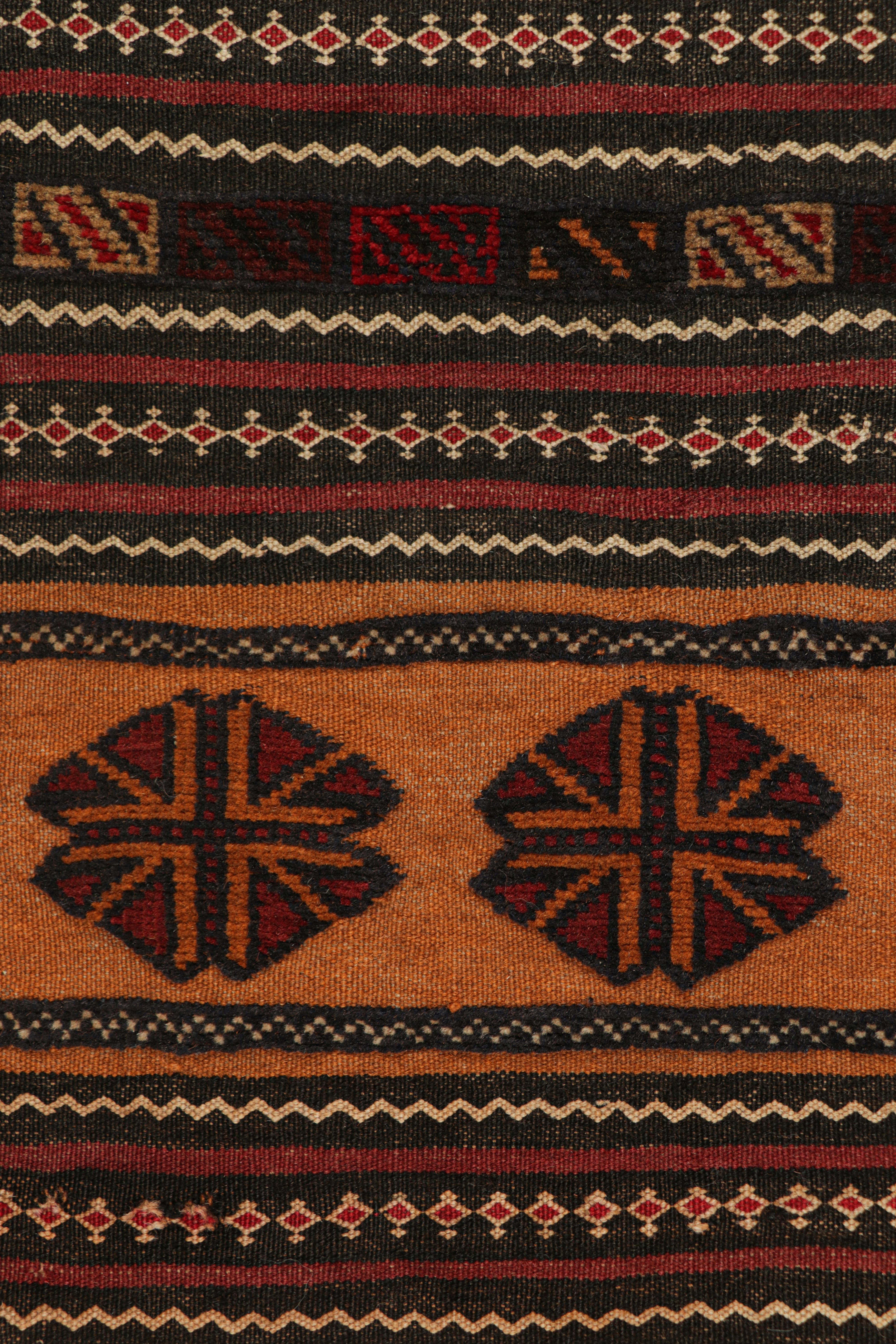 Tribal Vintage Afghan Kilim with Polychromatic Geometric Pattern from Rug & Kilim For Sale