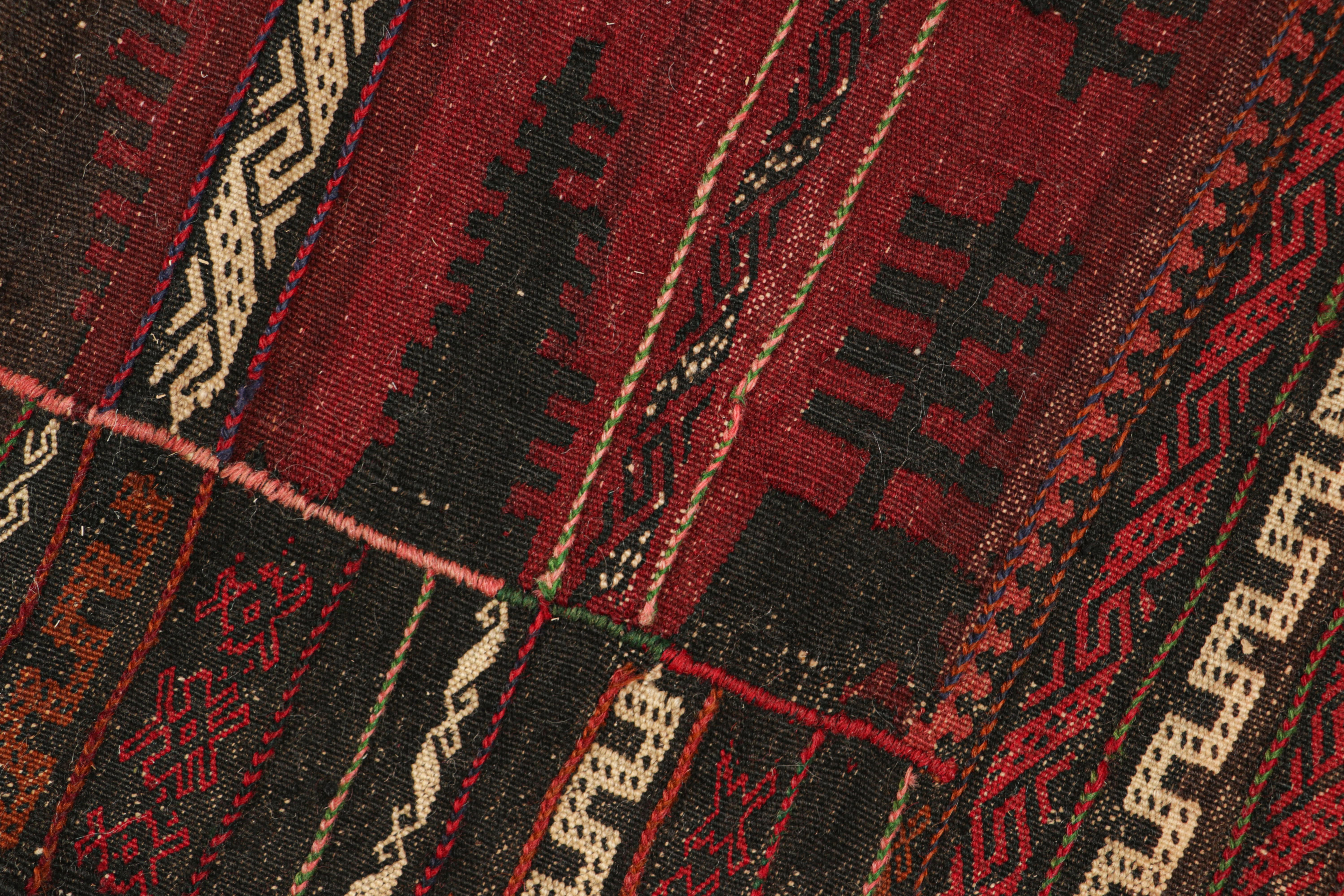 Tribale Kilim afghano vintage con motivo geometrico policromatico da Rug & Kilim in vendita