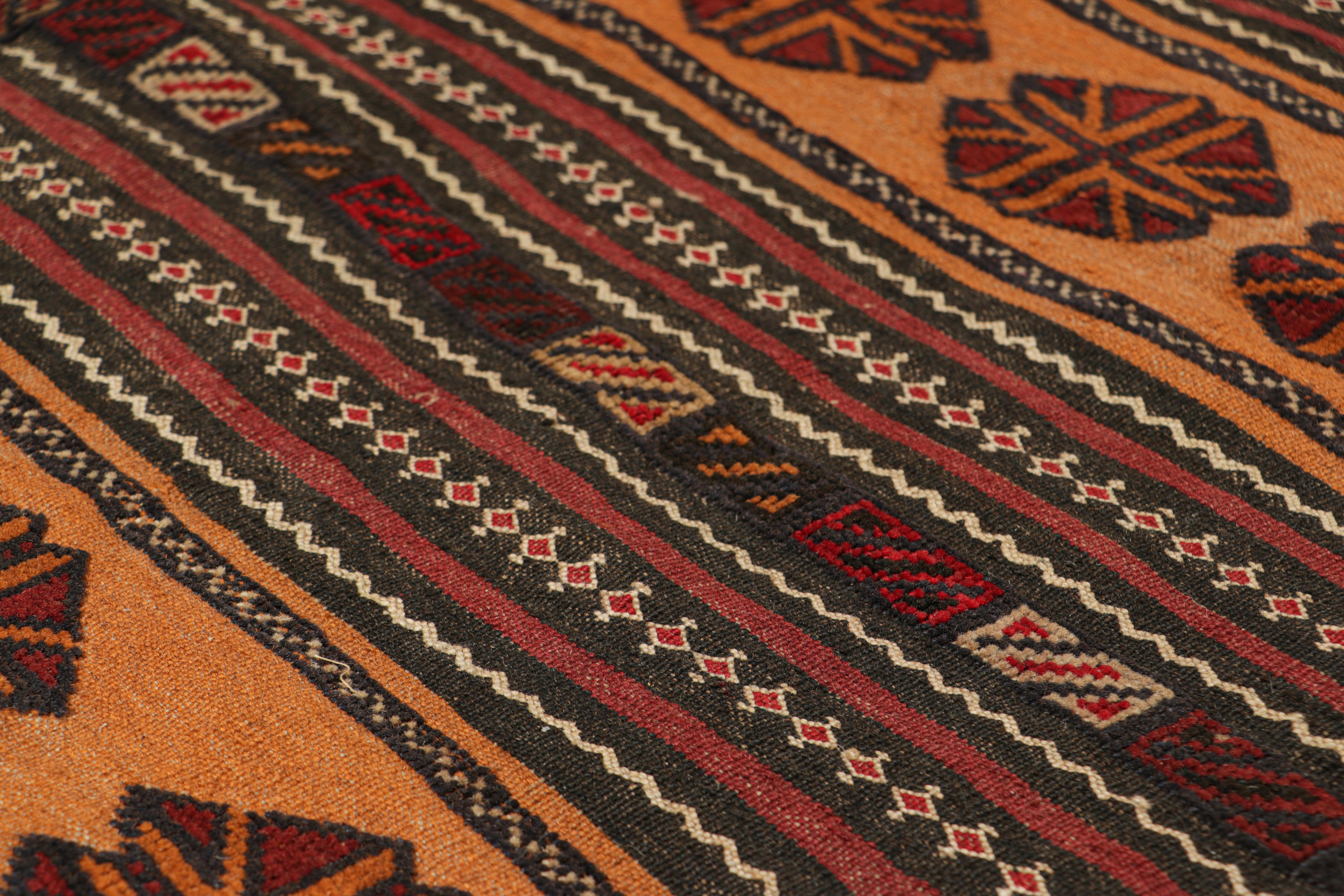 Hand-Woven Vintage Afghan Kilim with Polychromatic Geometric Pattern from Rug & Kilim For Sale
