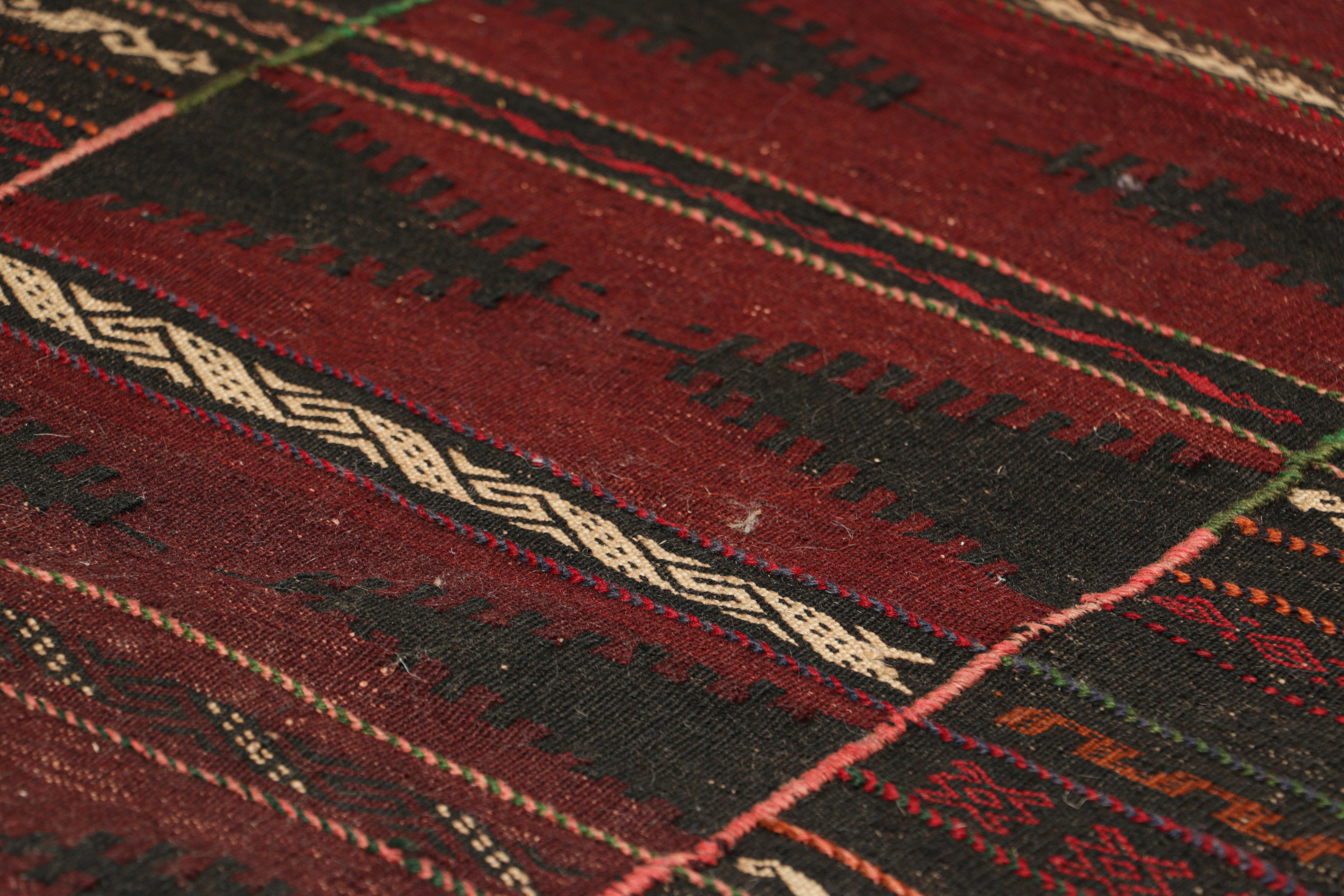 Hand-Woven Vintage Afghan Kilim, with Polychromatic Geometric Pattern from Rug & Kilim For Sale