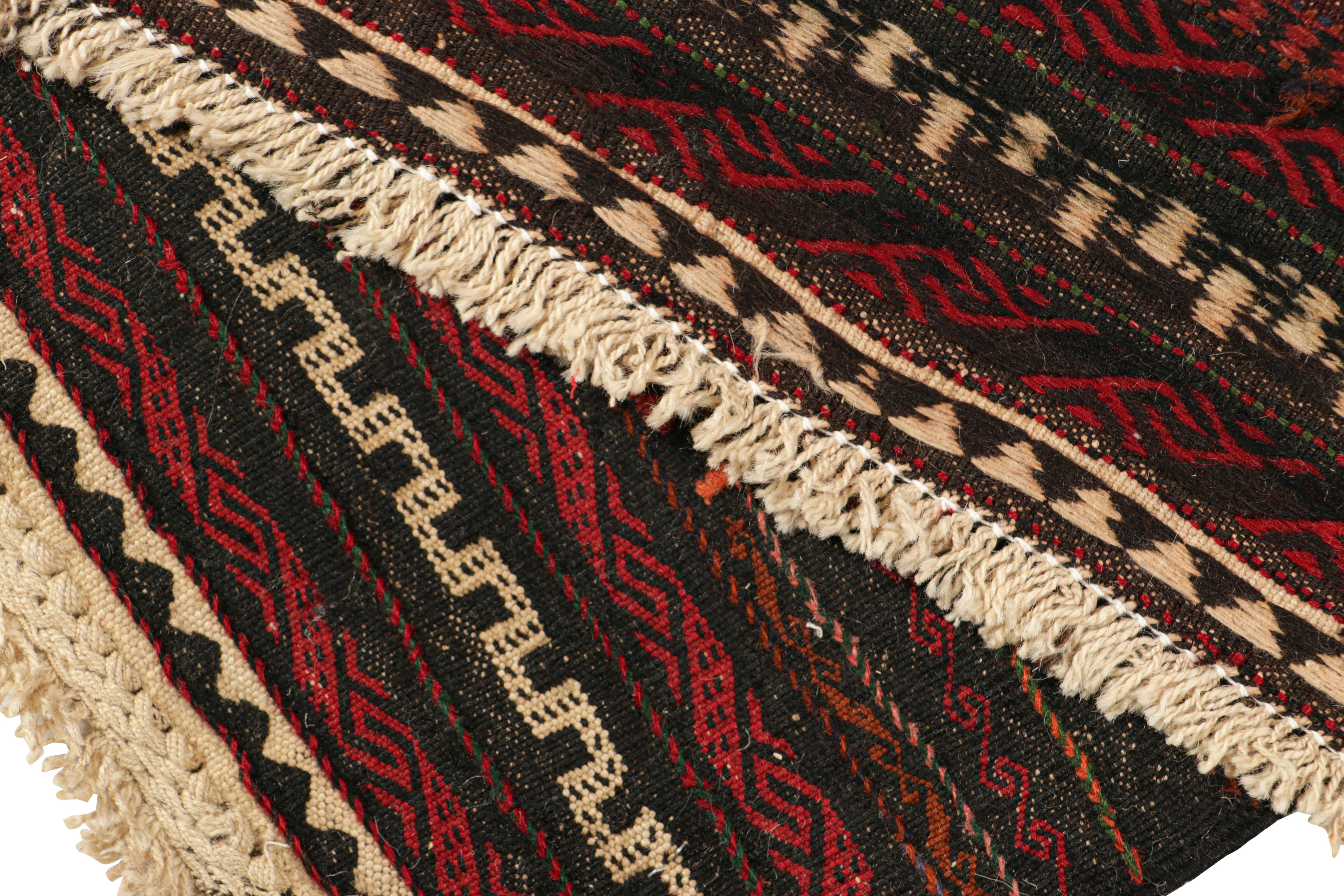 Mid-20th Century Vintage Afghan Kilim, with Polychromatic Geometric Pattern from Rug & Kilim For Sale