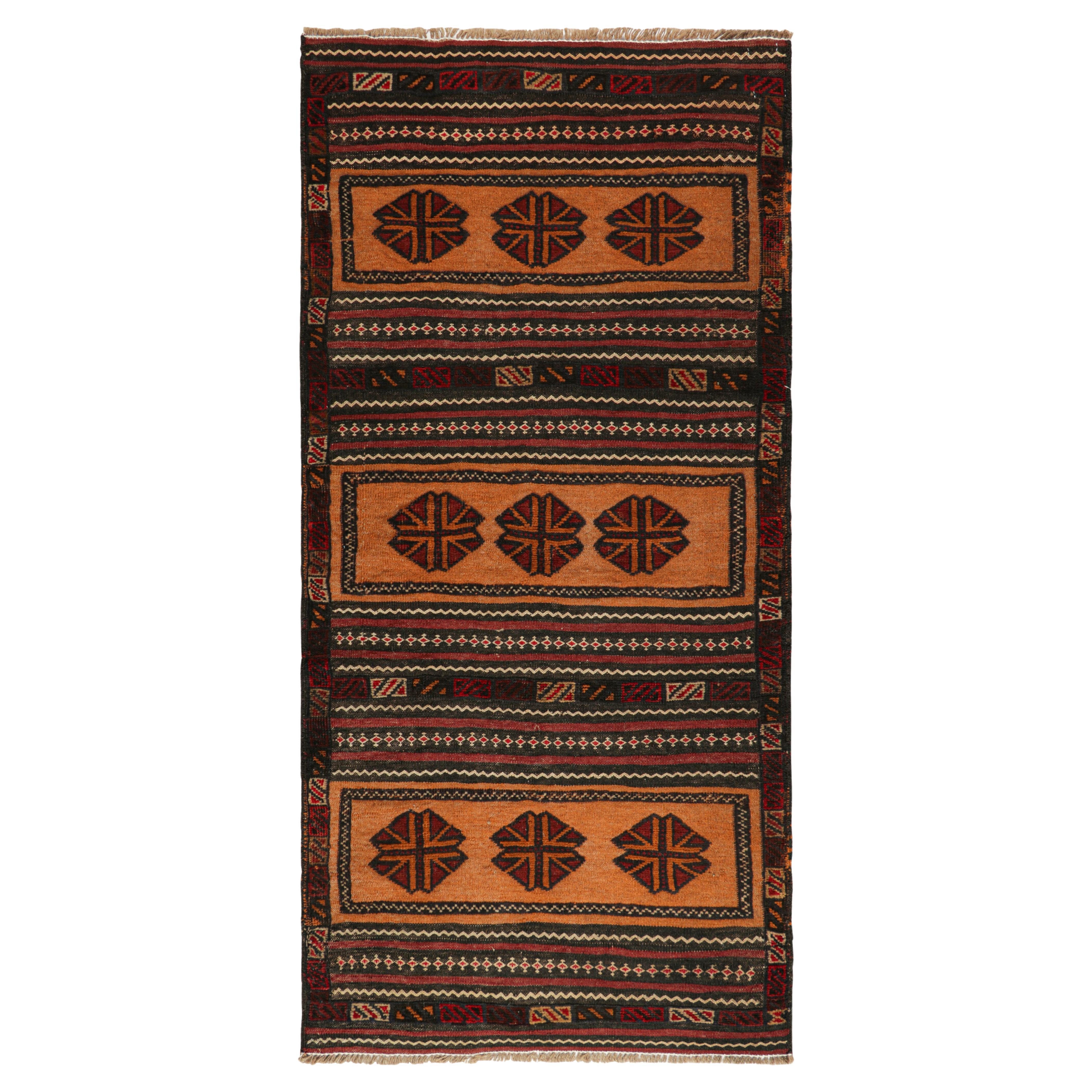 Vintage Afghan Kilim with Polychromatic Geometric Pattern from Rug & Kilim For Sale