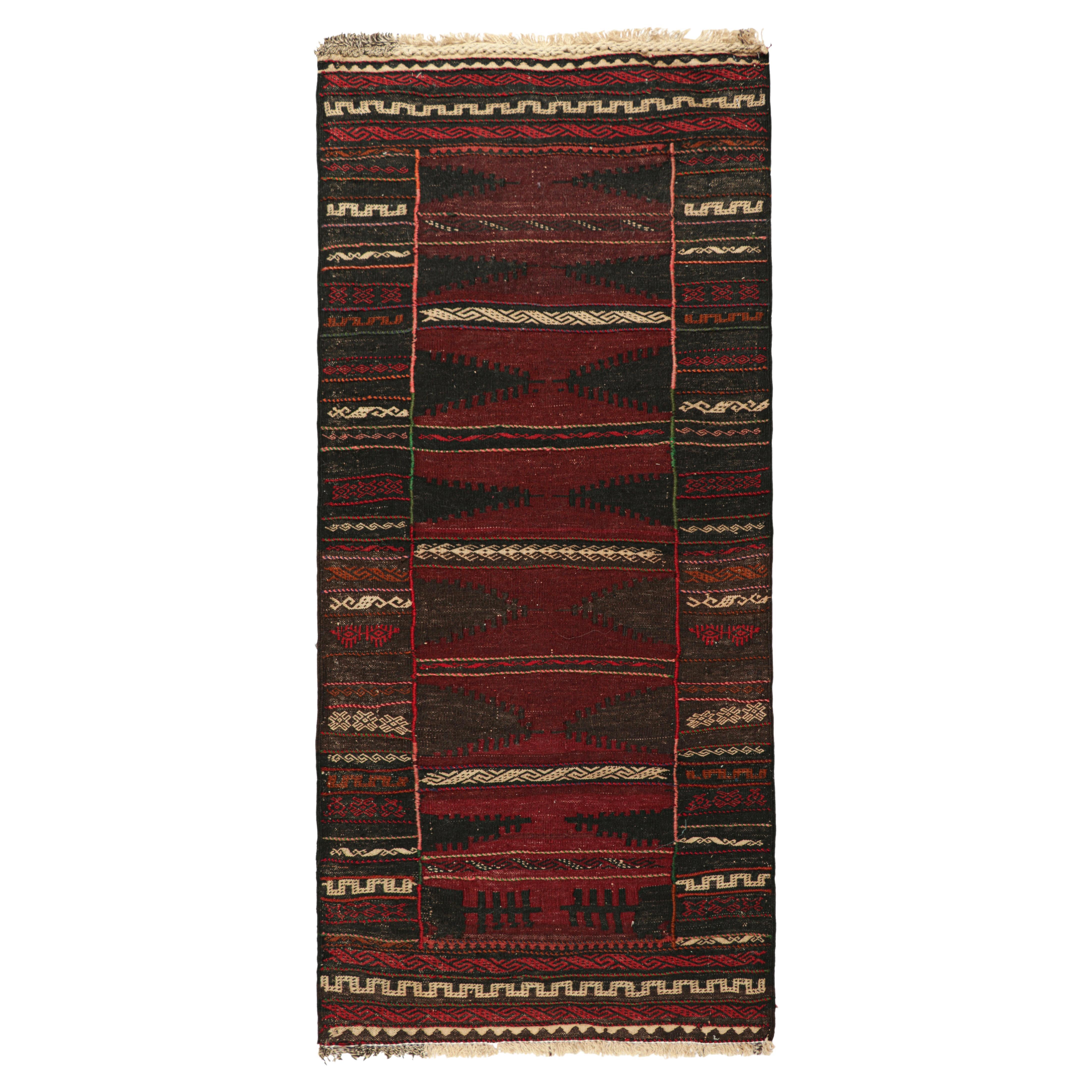 Vintage Afghan Kilim, with Polychromatic Geometric Pattern from Rug & Kilim For Sale