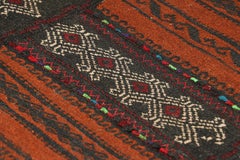Vintage Afghan Kilim with Polychromatic Geometric Patterns, from Rug & Kilim