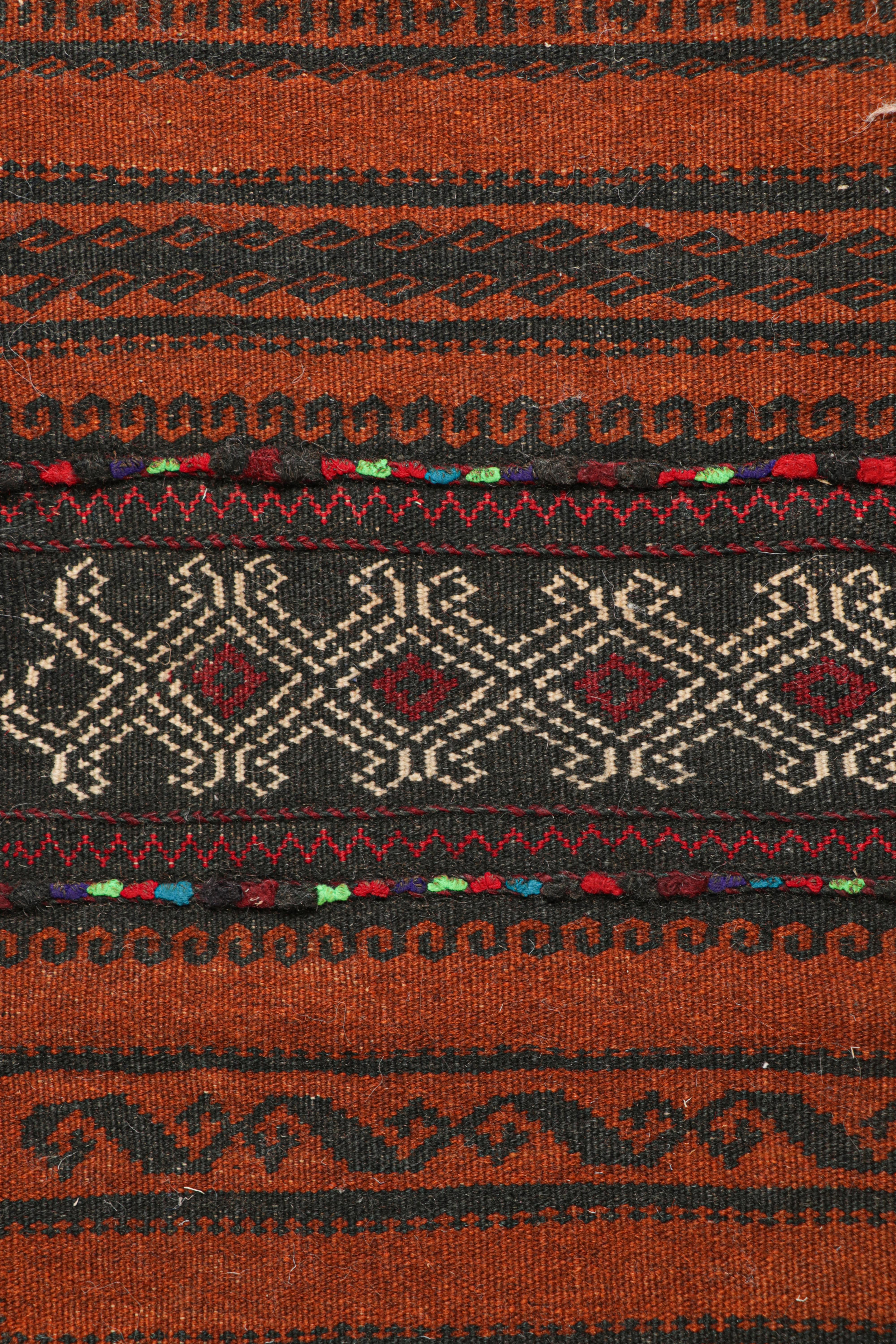 Tribal Vintage Afghan Kilim with Polychromatic Geometric Patterns, from Rug & Kilim For Sale