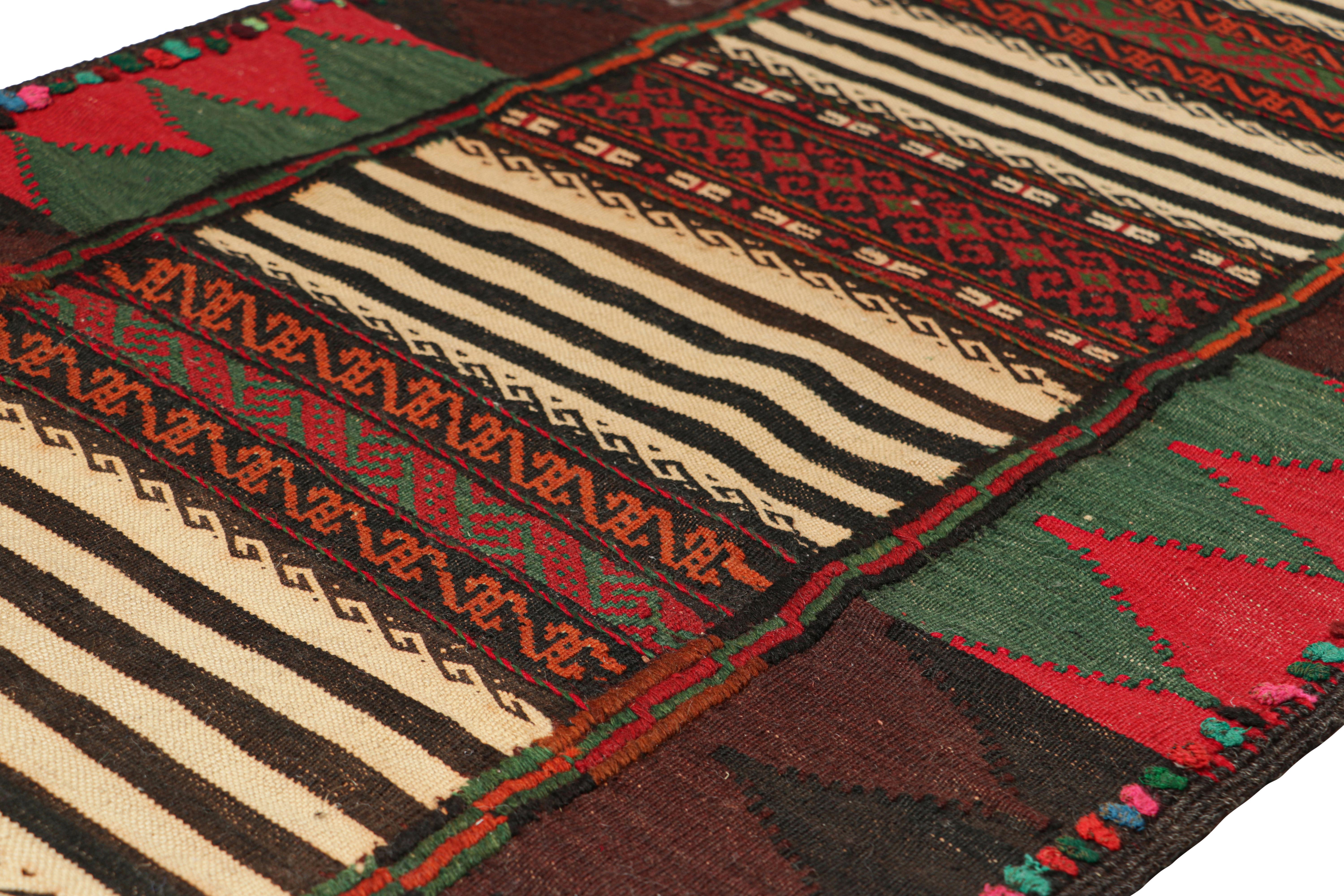 Hand-Woven Vintage Afghan Kilim with Polychromatic Geometric Patterns from Rug & Kilim For Sale
