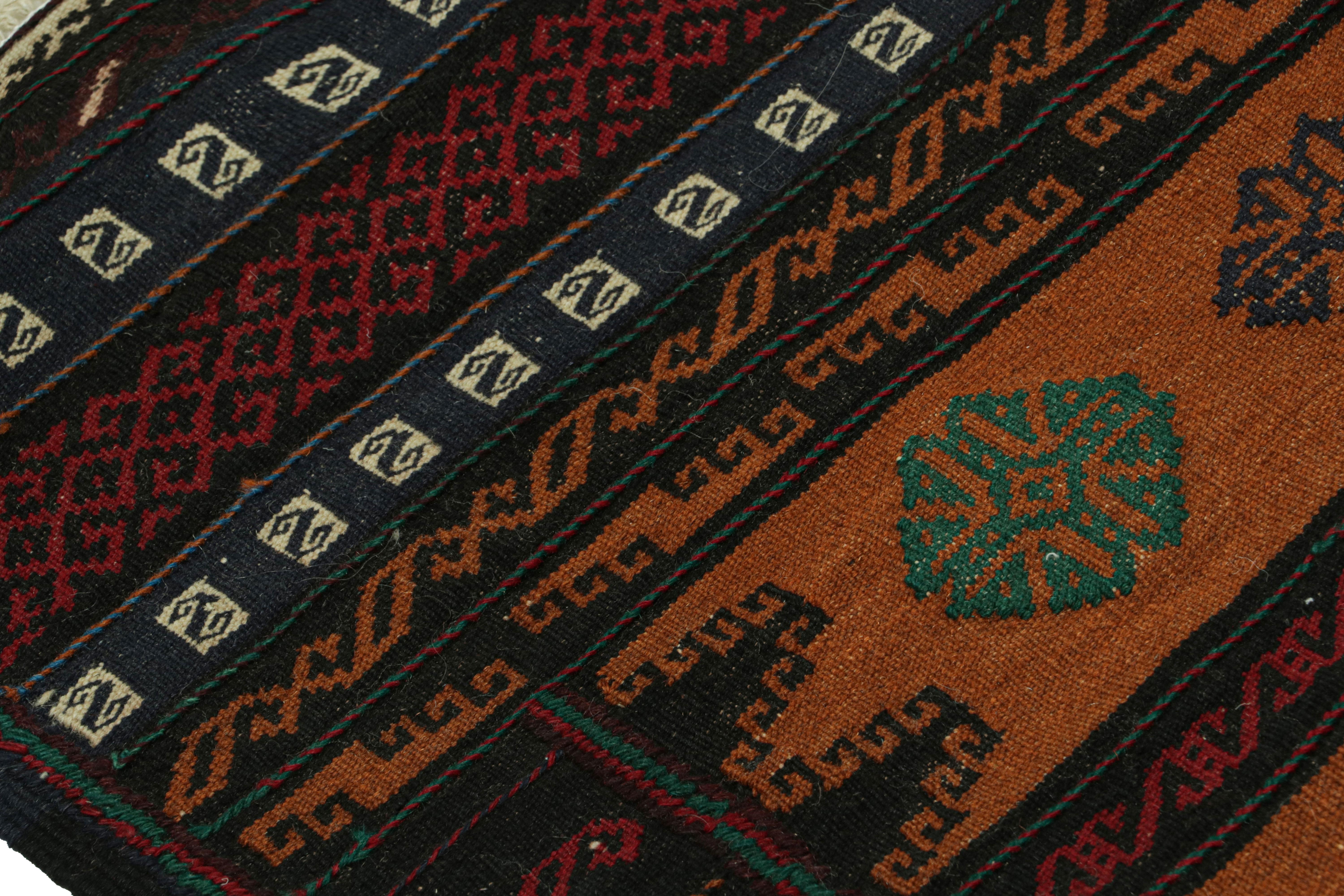 Mid-17th Century Vintage Afghan Kilim with Polychromatic Geometric Patterns, from Rug & Kilim For Sale