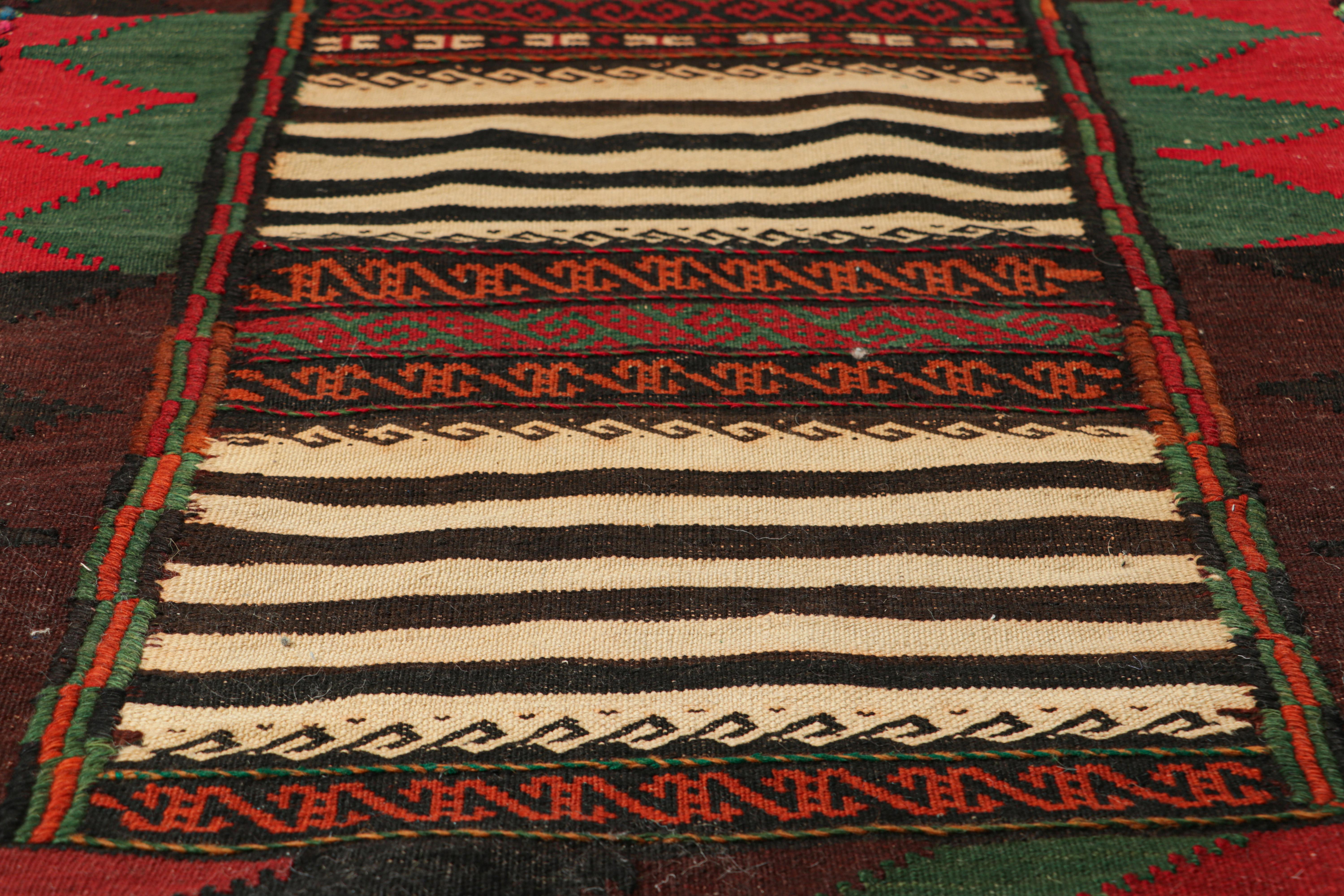 Vintage Afghan Kilim with Polychromatic Geometric Patterns from Rug & Kilim In Good Condition For Sale In Long Island City, NY