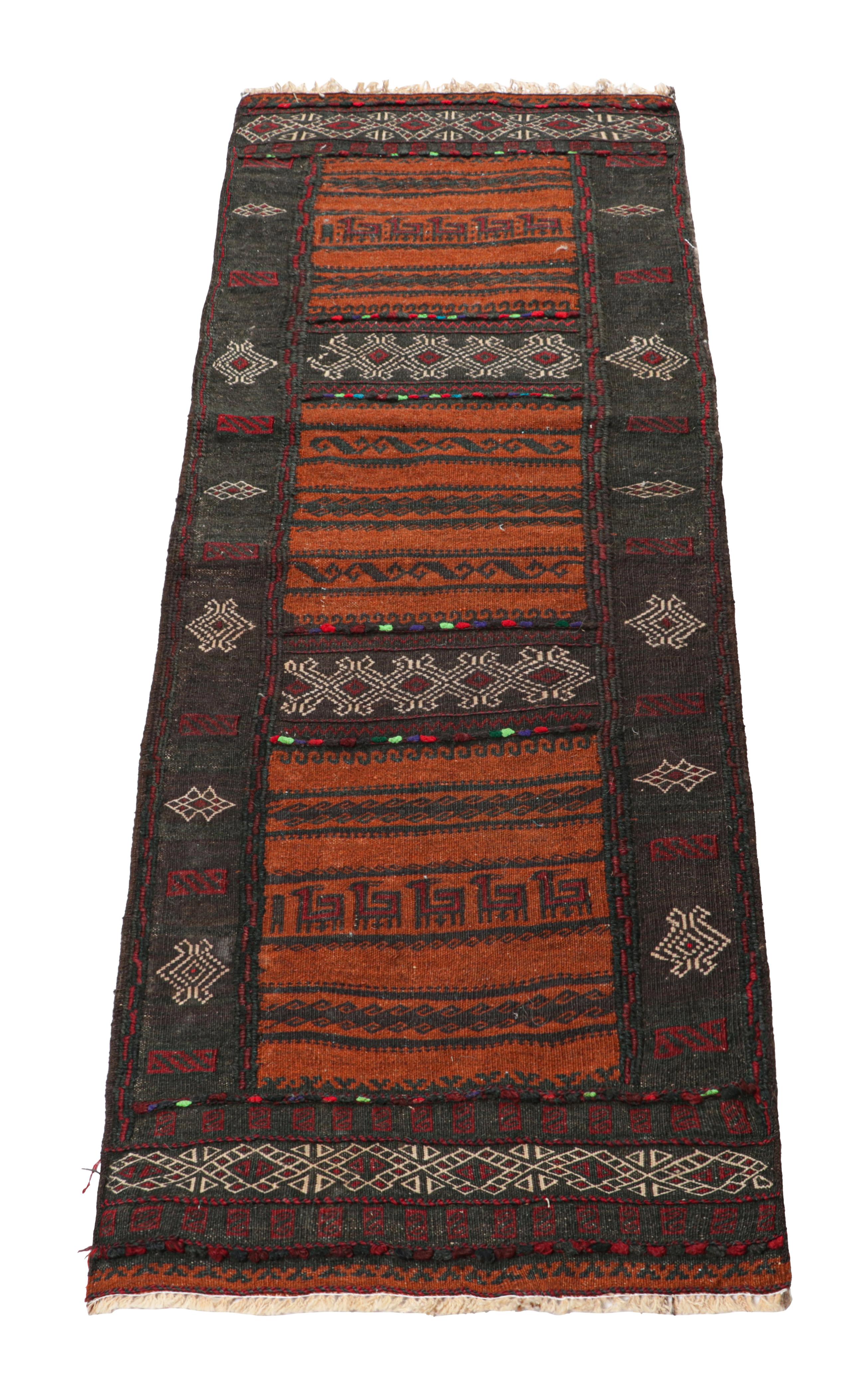 Vintage Afghan Kilim with Polychromatic Geometric Patterns, from Rug & Kilim In Good Condition For Sale In Long Island City, NY