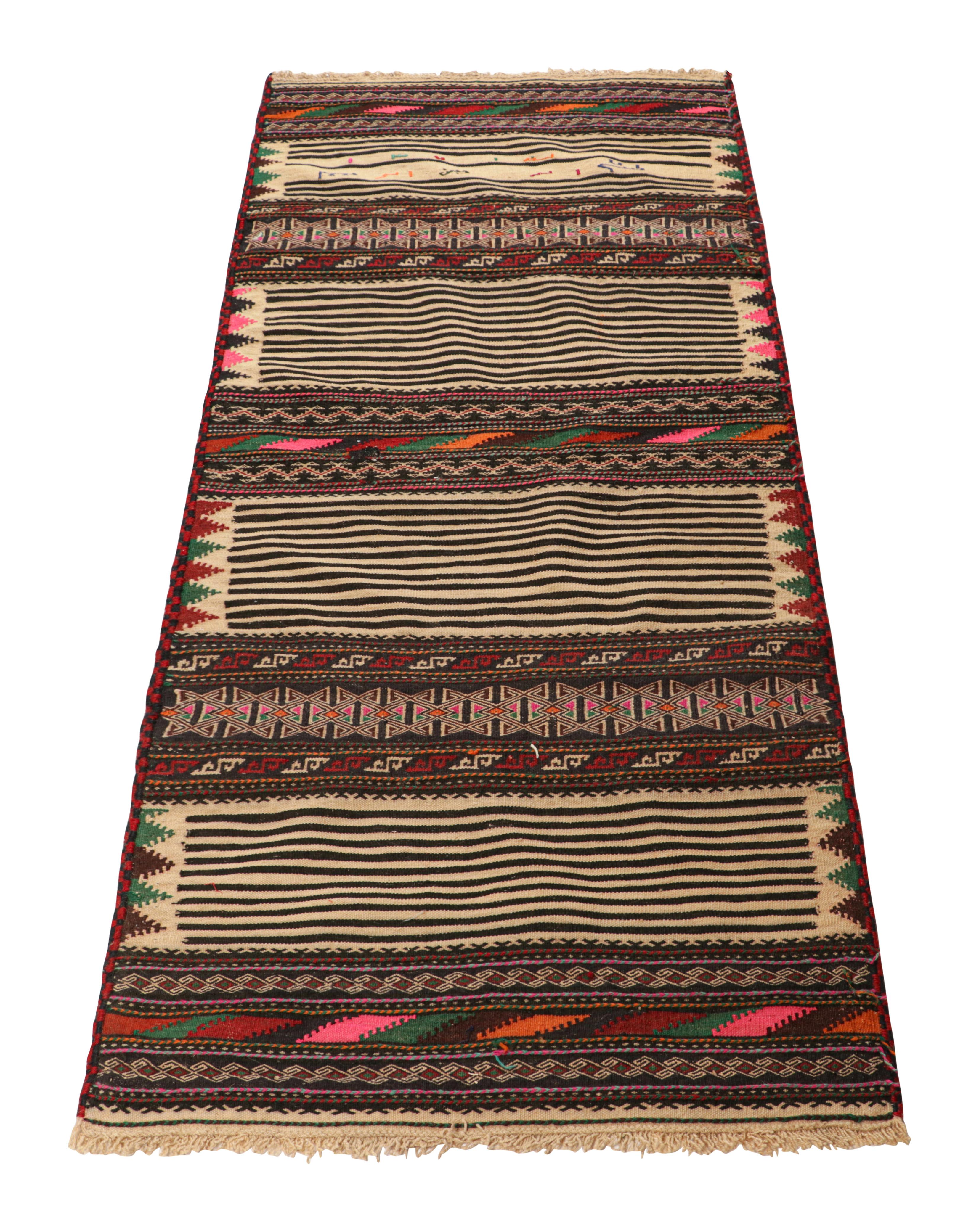 Vintage Afghan Kilim with Polychromatic Geometric Patterns, from Rug & Kilim In Good Condition For Sale In Long Island City, NY
