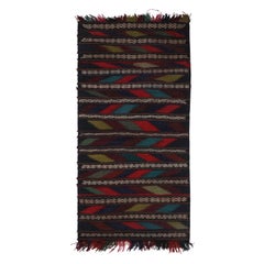 Kilim afghano vintage con motivi geometrici policromatici, da Rug & Kilim