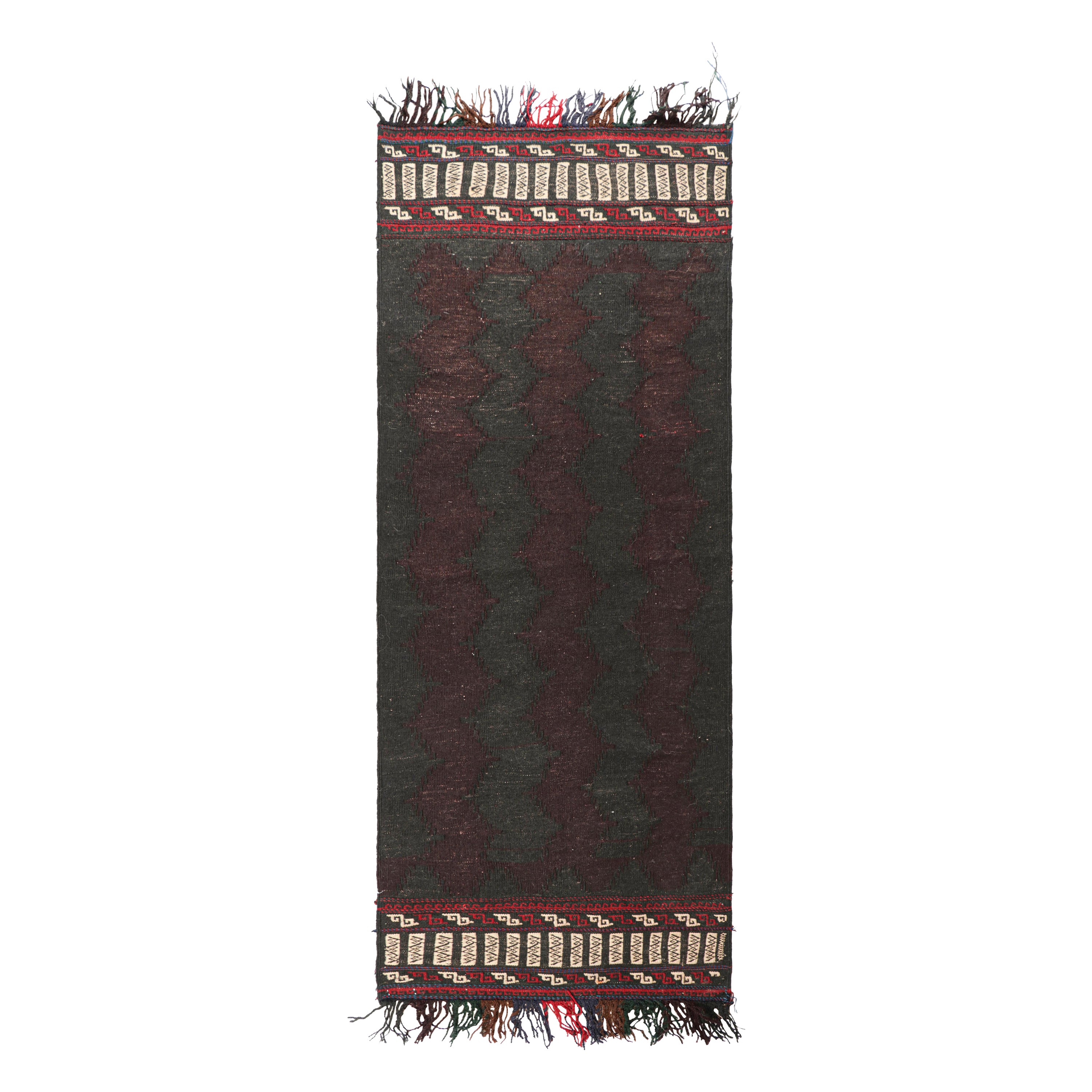 Kilim afghano d'epoca con motivi geometrici policromatici, da Rug & Kilim