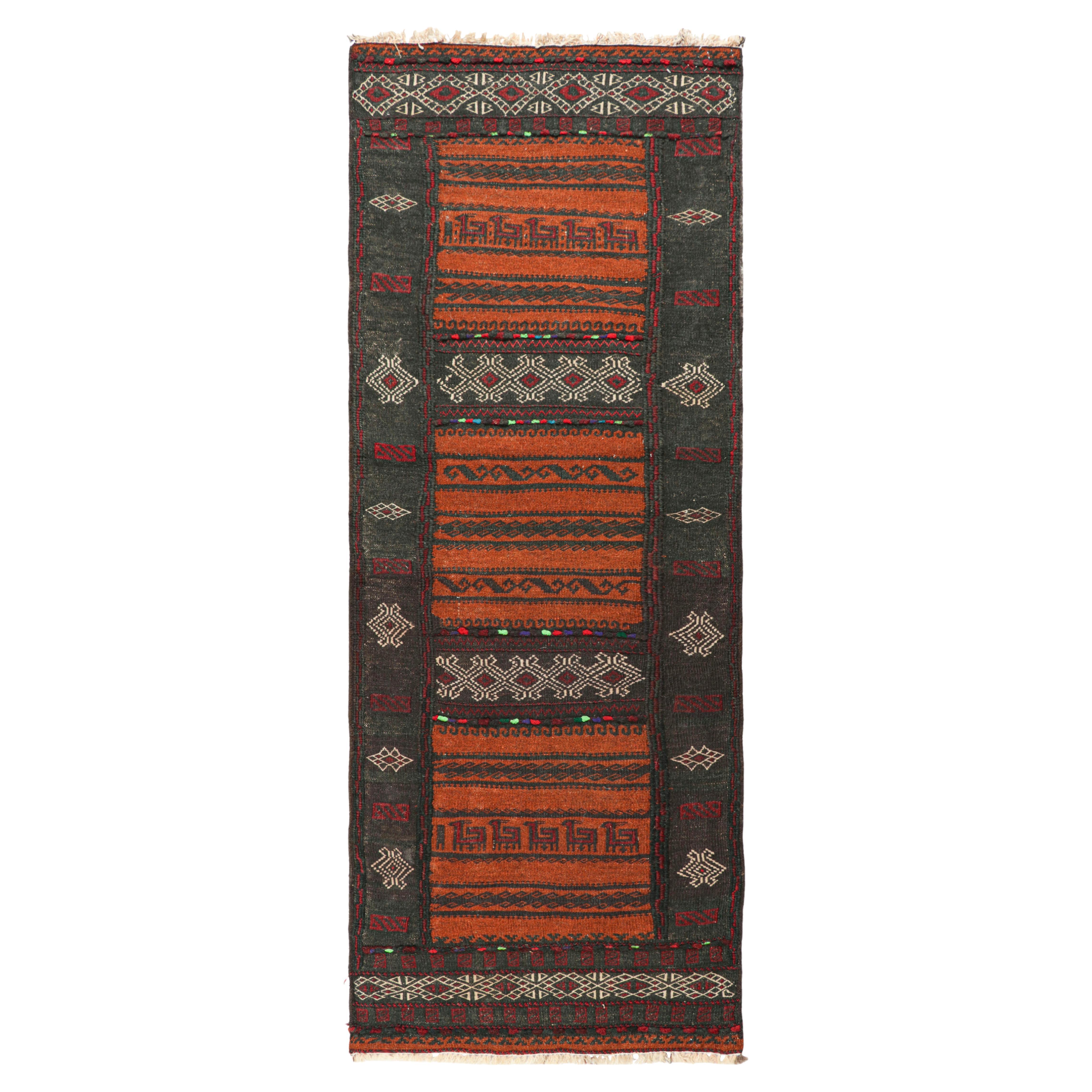 Vintage Afghan Kilim with Polychromatic Geometric Patterns, from Rug & Kilim For Sale