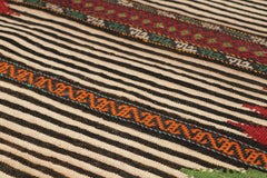 Vintage Afghan Kilim with Polychromatic Geometric Stripes, from Rug & Kilim