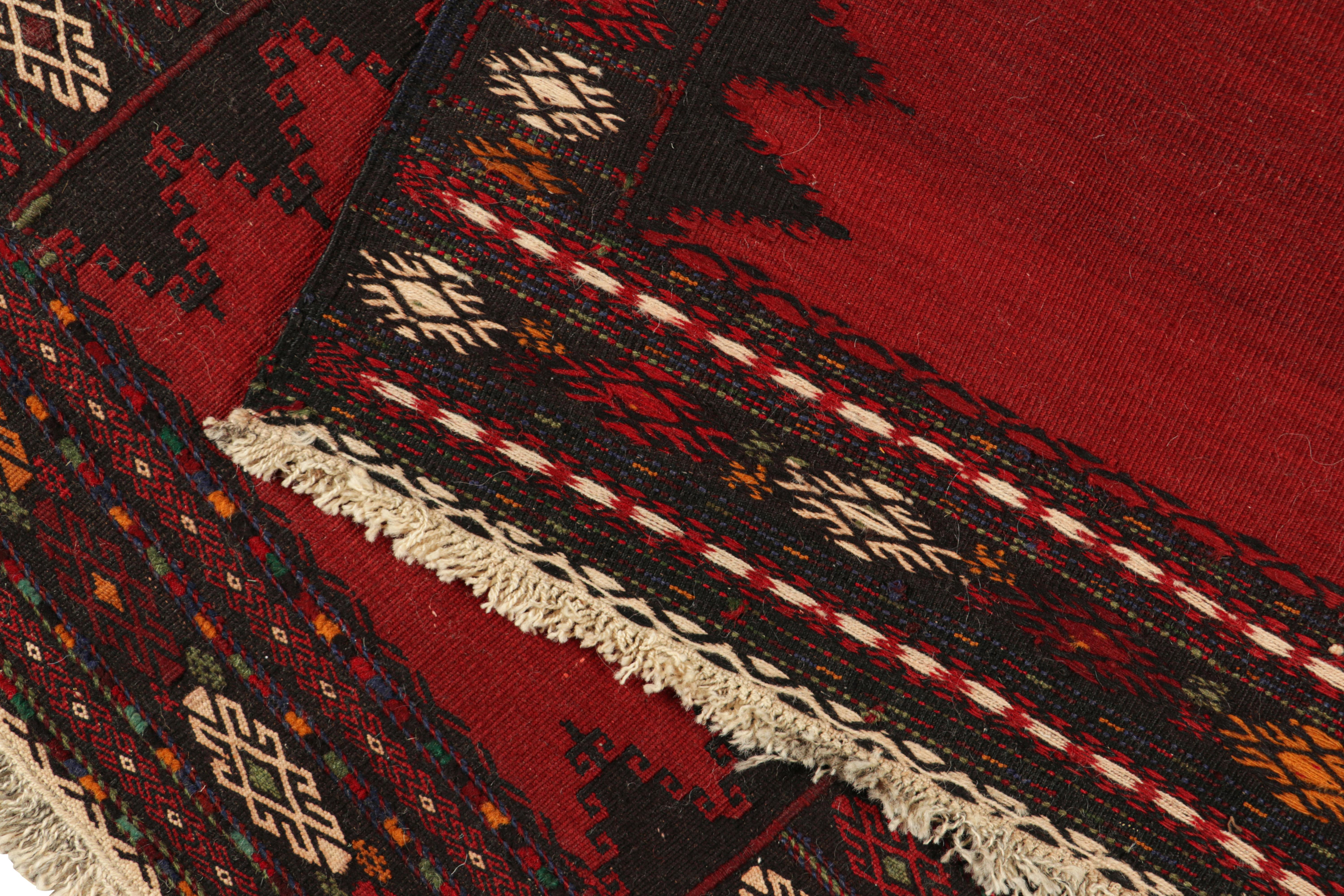 Vintage Afghan Kilim with Red Open field, from Rug & Kilim In Good Condition For Sale In Long Island City, NY