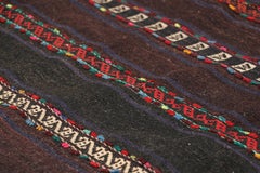 Vintage Afghan Kilim with Stripes and Geometric Patterns, from Rug & Kilim