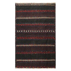Kilim afghan vintage à rayures et motifs géométriques, de Rug & Kilim