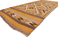 Vintage Afghan Maimana Kilim Rug with Bohemian Southwestern Style