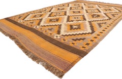 Vintage Afghan Maimana Kilim Rug with Southwestern Bohemian Style