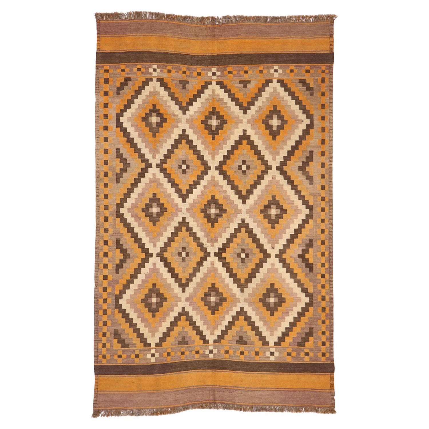 Vintage Afghan Maimana Kilim Rug with Southwestern Tribal Style For Sale at  1stDibs