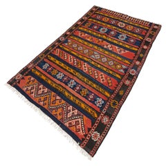 Vintage Afghan Persian-Style Tribal Kilim Rug, 52 x 81.5 Inches