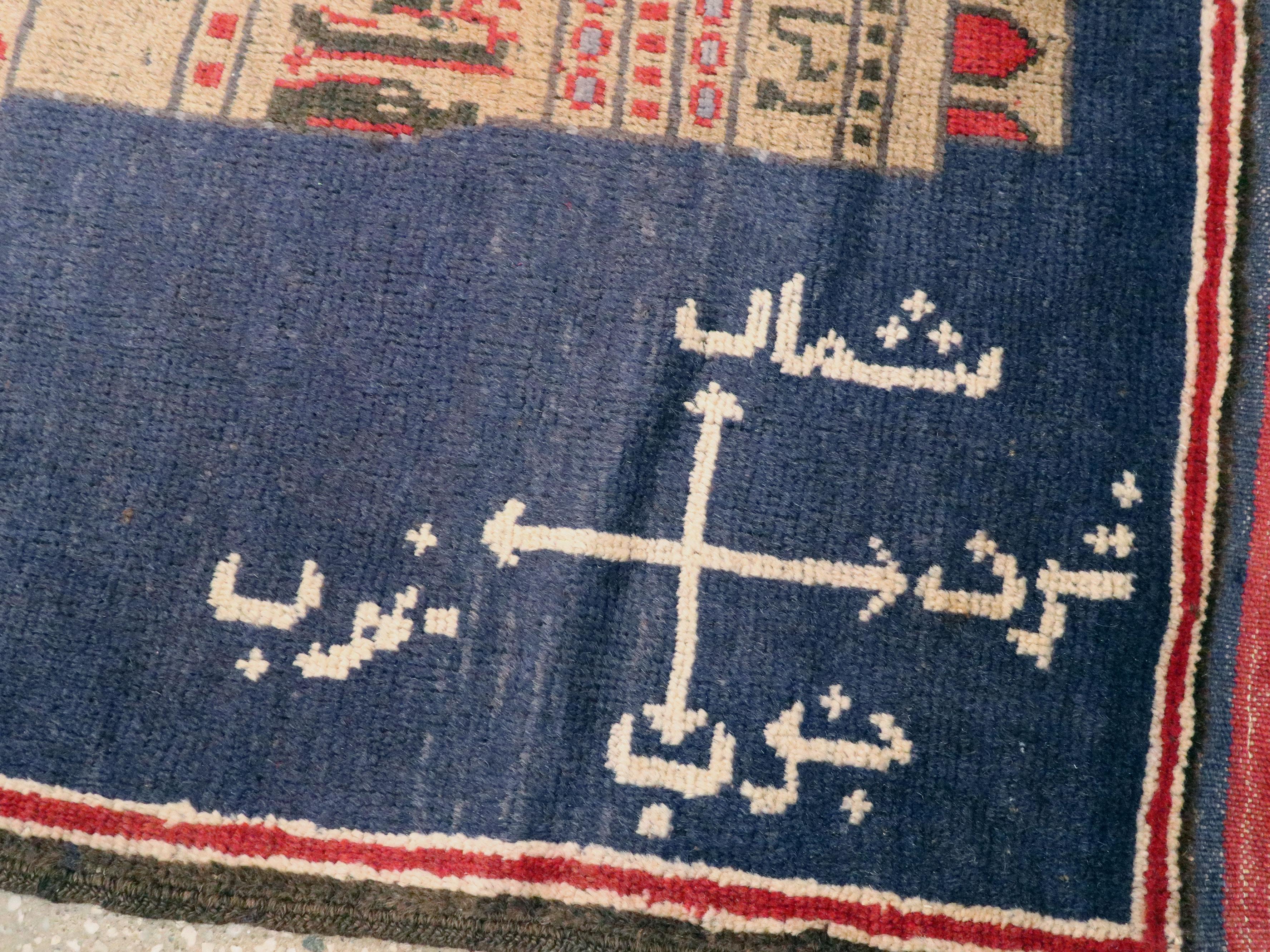 Afghanischer Bildkarte-Teppich, Vintage im Angebot 1