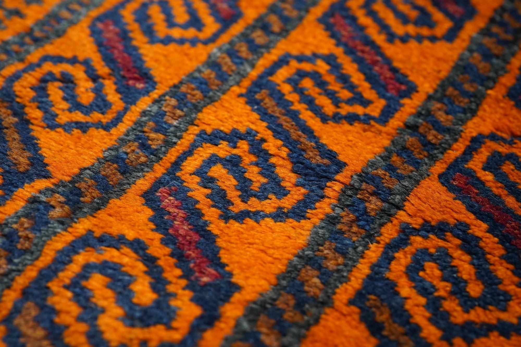Vintage Afghan Rug 1'7'' x 3'2'' For Sale 2