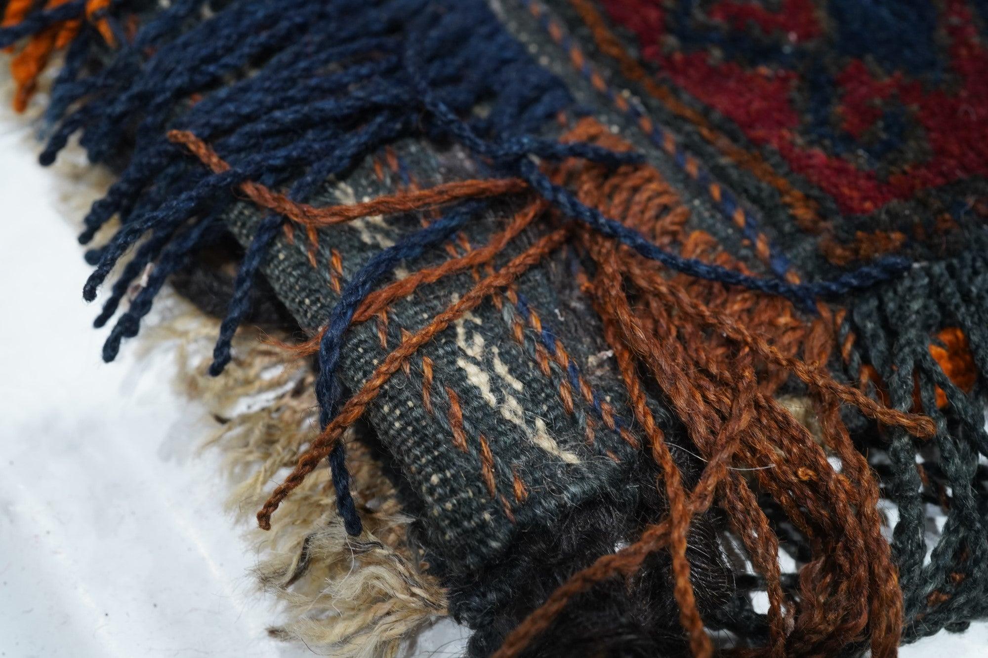 Vintage Afghan Rug 1'7'' x 3'2'' For Sale 3
