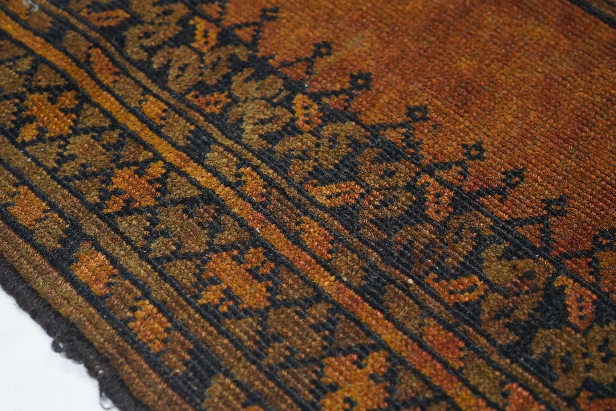 Wool Vintage Afghan Rug 3'3'' x 3'9'' For Sale