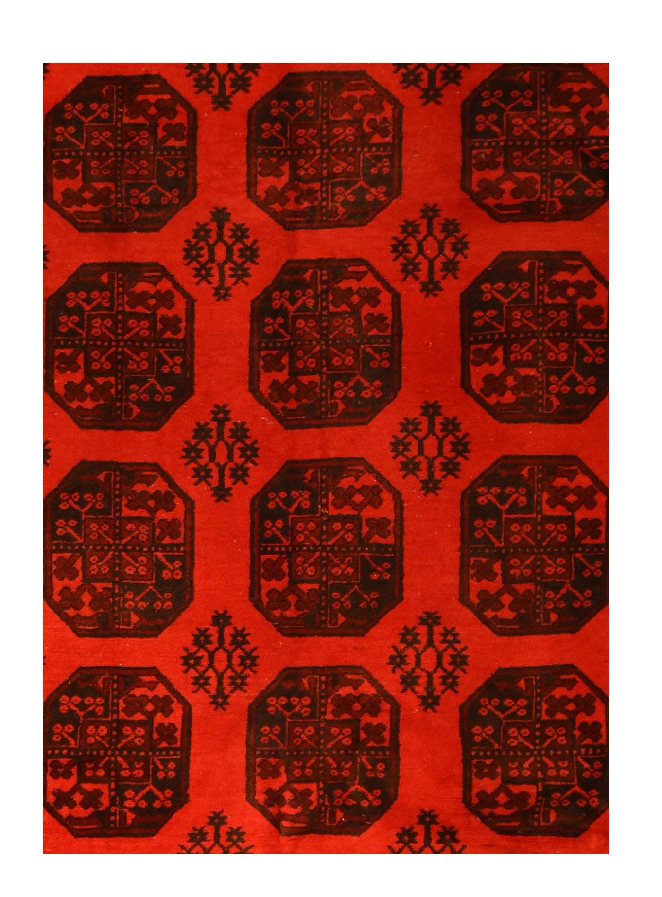 Tappeto afgano vintage 6'6'' x 9'1'' In condizioni buone in vendita a New York, NY