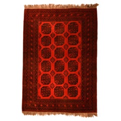 Vintage Afghan Rug 6'6'' x 9'1''