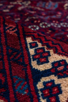 Vintage Afghan Rug Tribal Gul Design