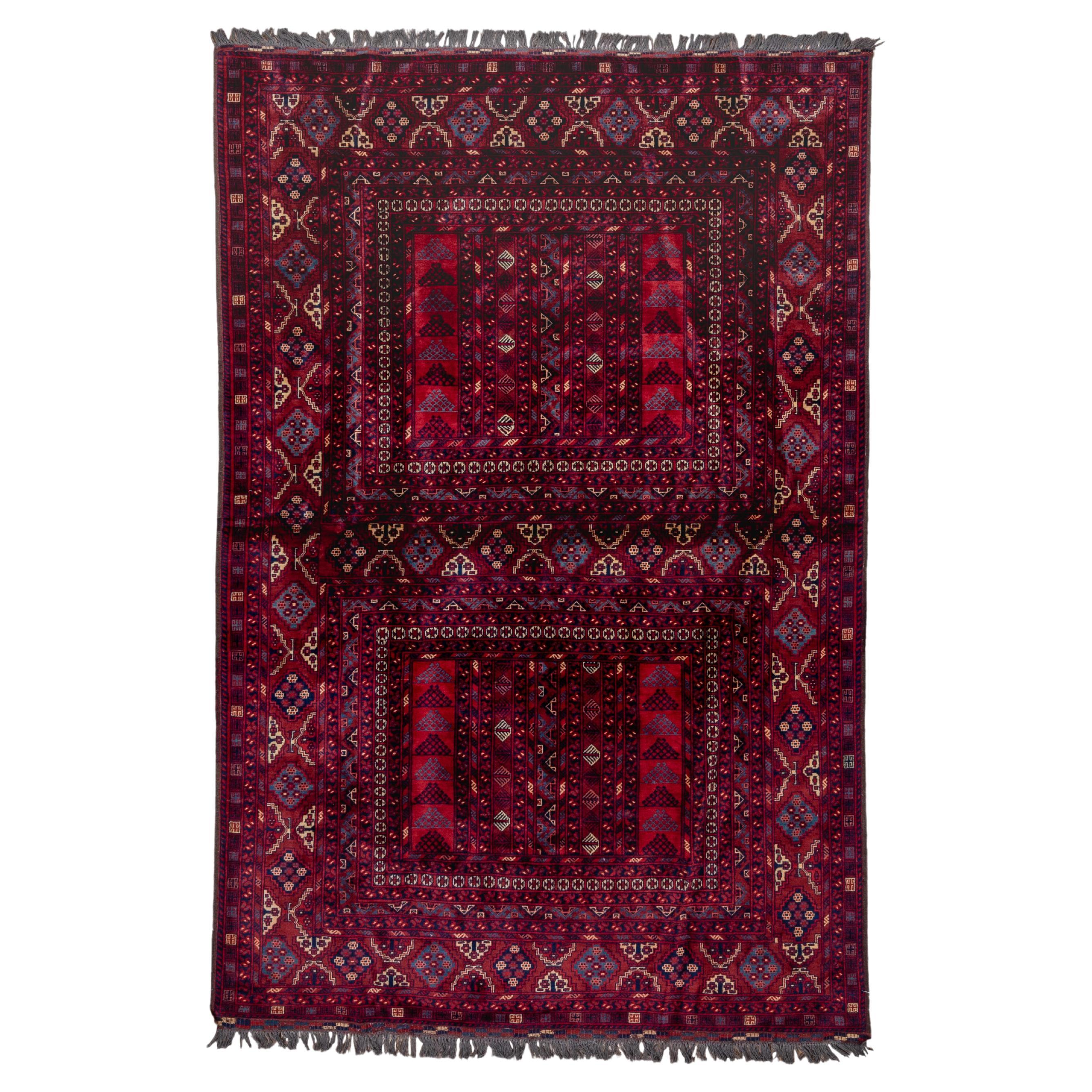 Tapis afghan vintage Tribal Gul Design en vente