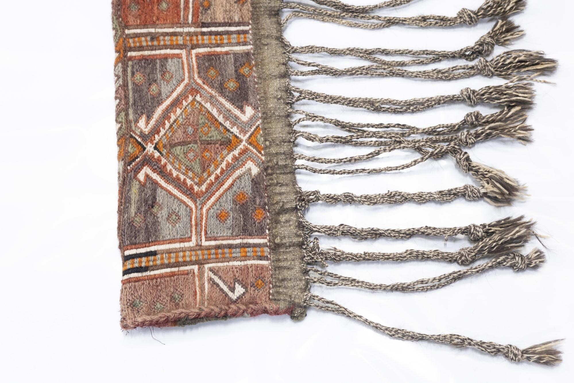 Wool Vintage Afghan Saddle Bag 1'7'' x 3'1'' For Sale