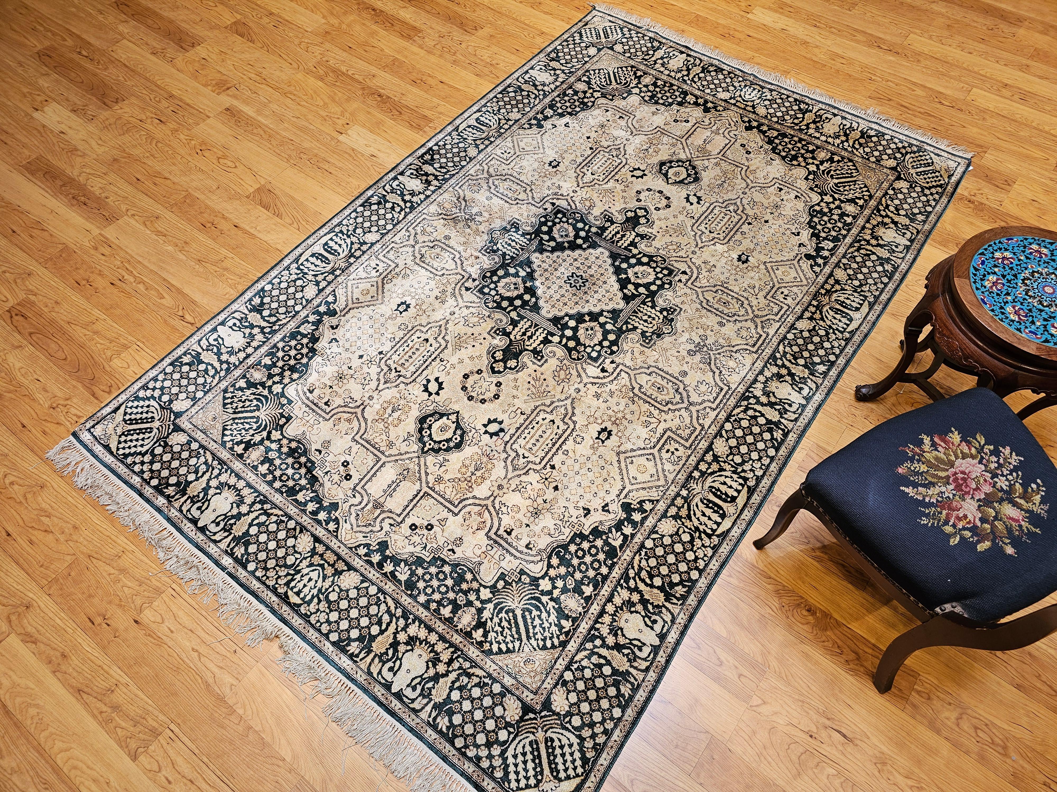 Tapis en soie afghan vintage à motif géométrique sur toute sa surface en vente 8