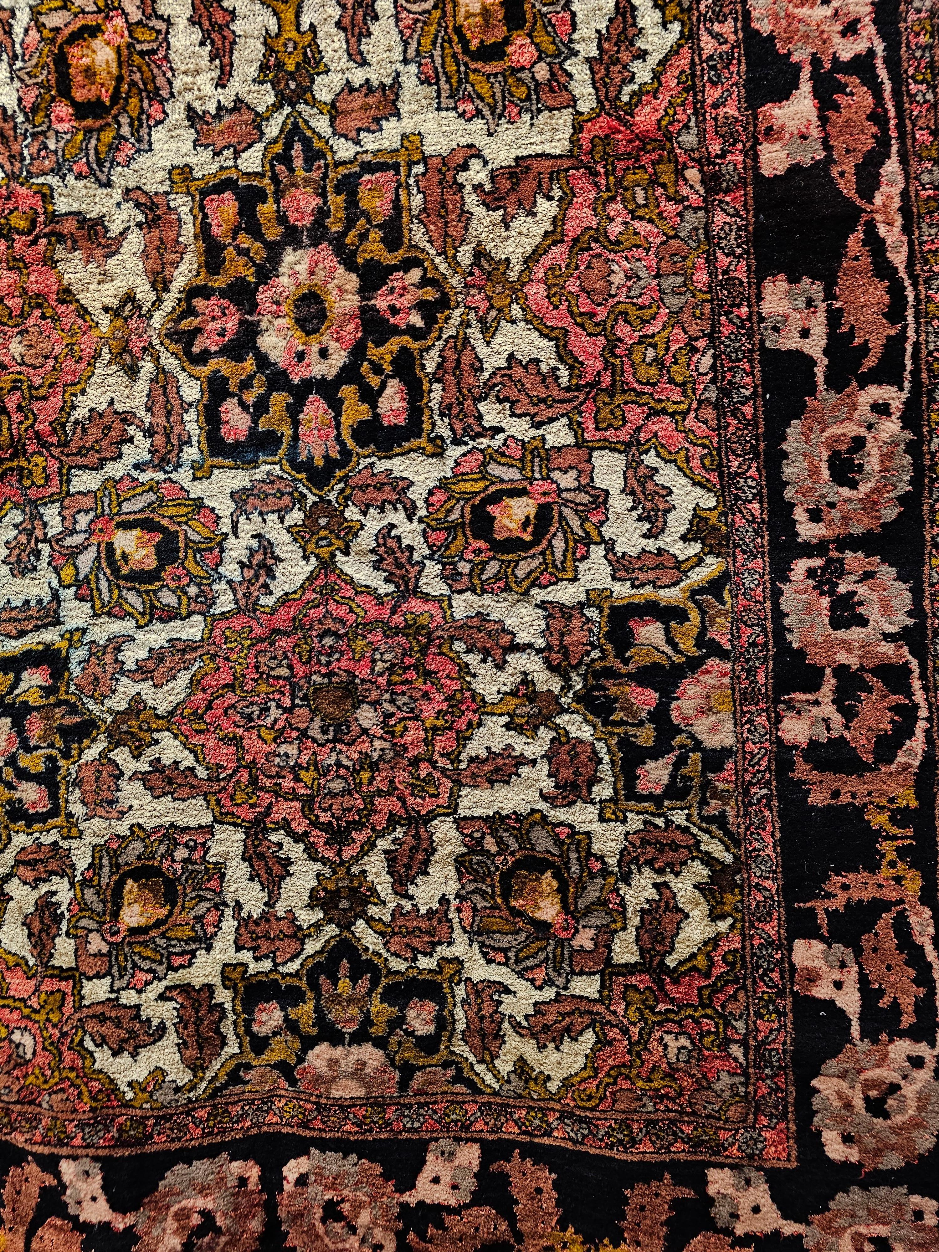 Vintage Afghan Silk Room Size Rug in Allover Pattern For Sale 1