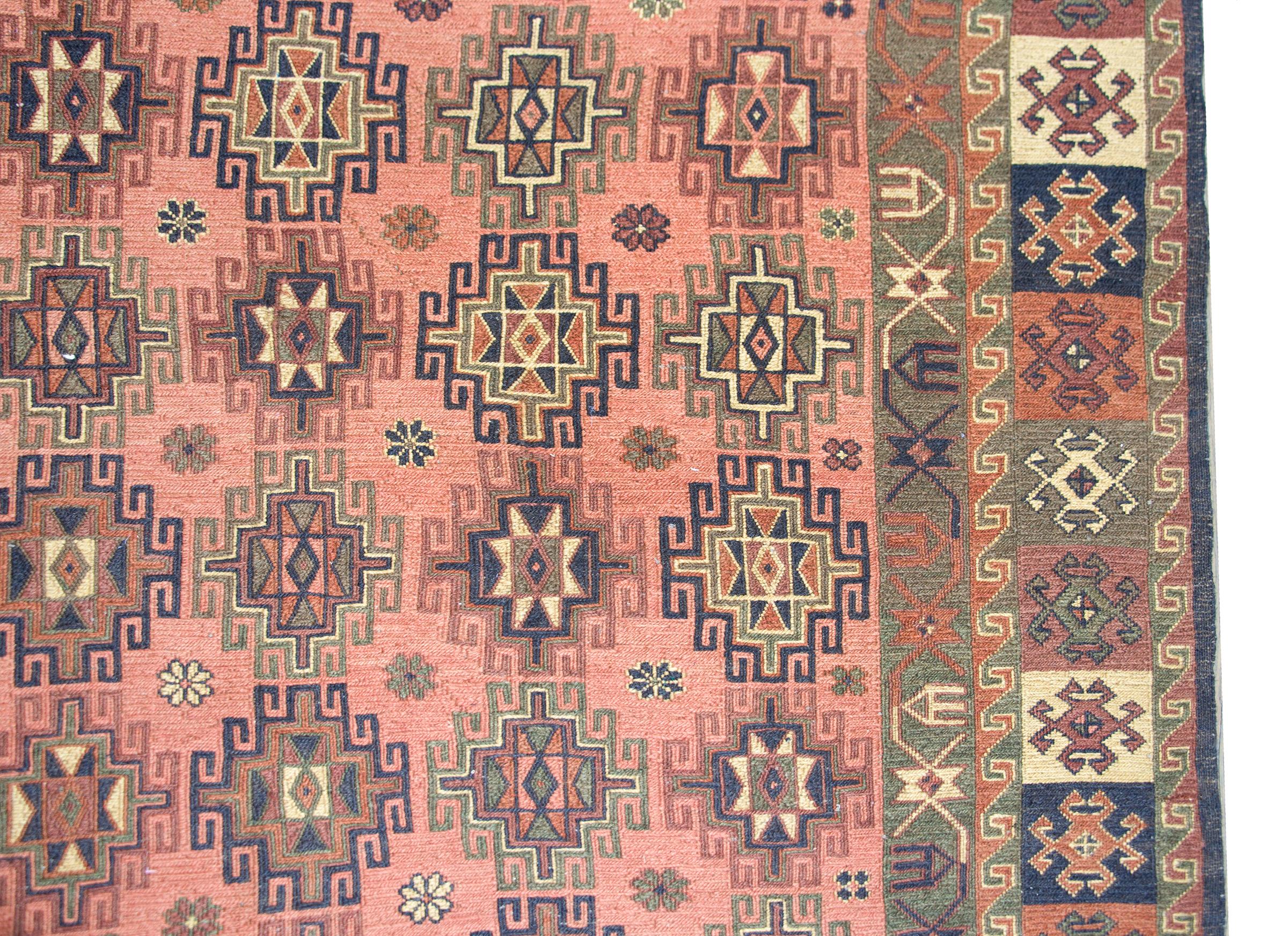 Vintage Afghan Sumack Rug In Good Condition In Chicago, IL