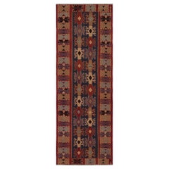 Vintage Afghanischer Stammeskunst-Kelim- und Galerie-Läufer, in Blau, von Rug & Kilim