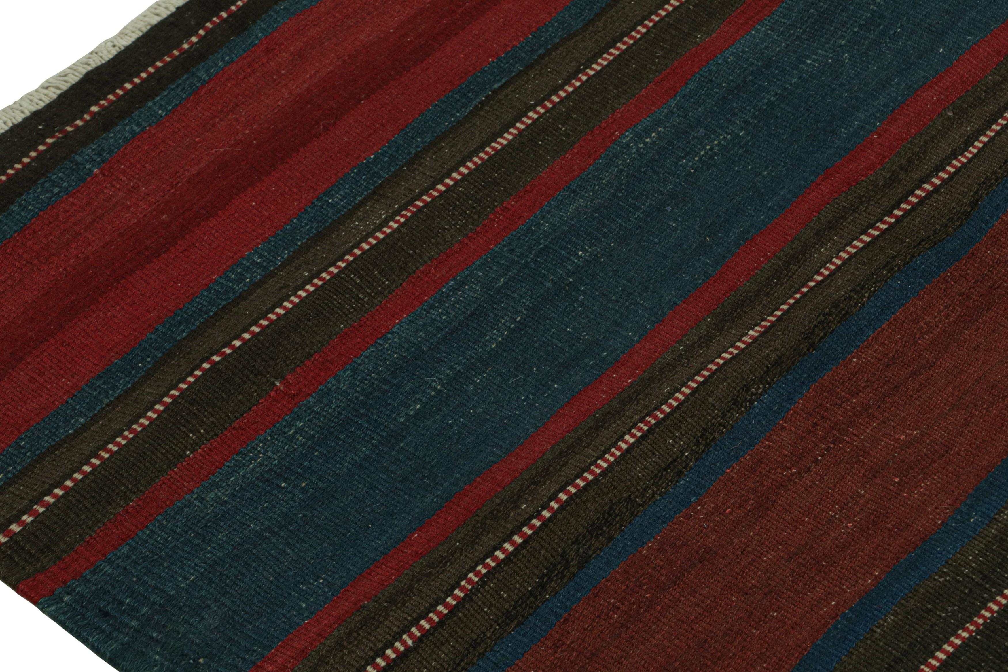 Mid-20th Century Vintage Afghan Tribal Kilim Gallery Runner Rug, with Stripes, from Rug & Kilim   For Sale